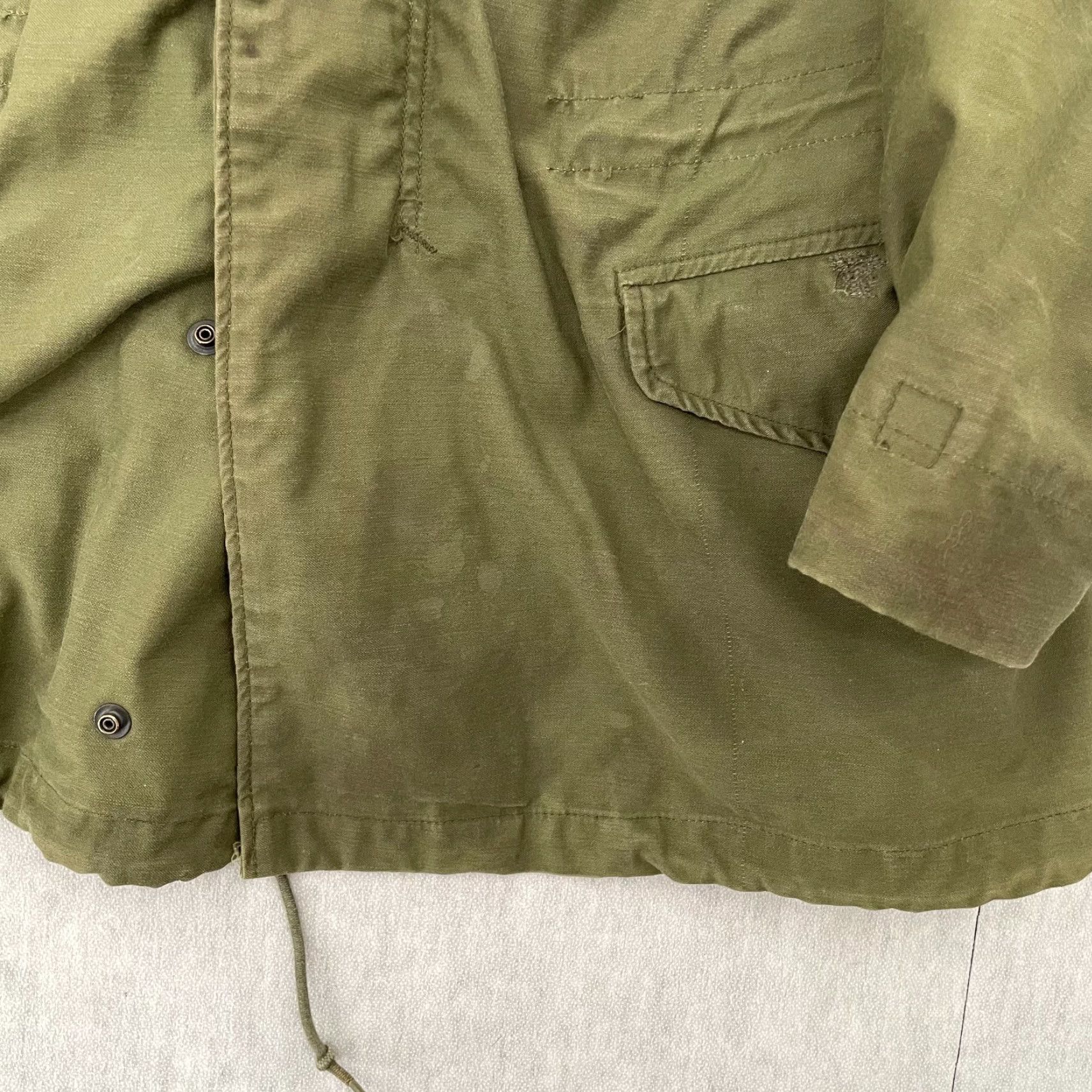 Alpha Industries VINTAGE Alpha Industries US Army Jacket Coat Military 80s 90s Green M Mens Regular Cotton Blend Full Zip Hooded Lined Pockets Stand-Up Collar Size US M / EU 48-50 / 2 - 5 Thumbnail