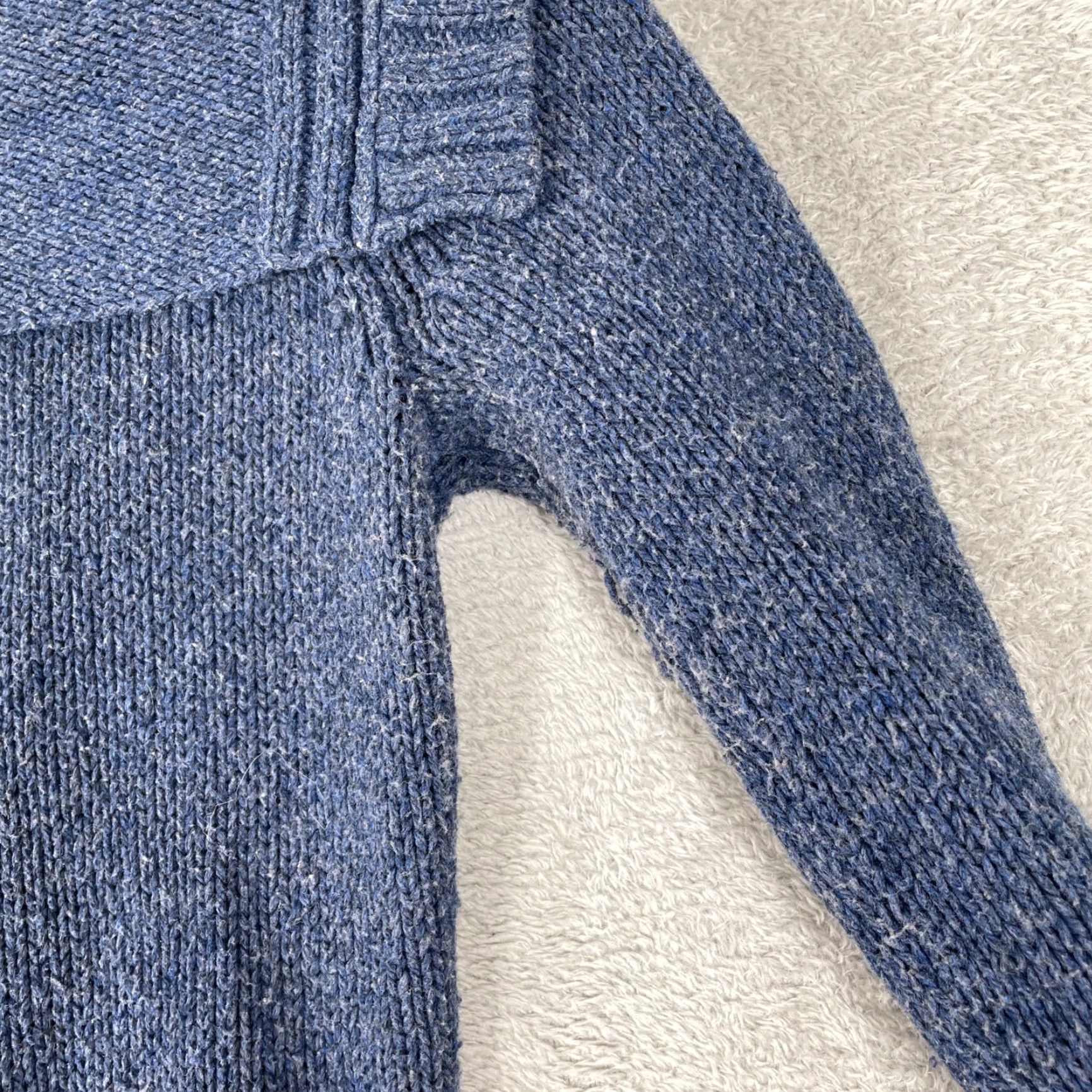 Vintage VINTAGE Y2K Cable Knit Hooded Wool Sweater Womens M Blue Bell a Swan 2000s Fairy Size M / US 6-8 / IT 42-44 - 5 Thumbnail