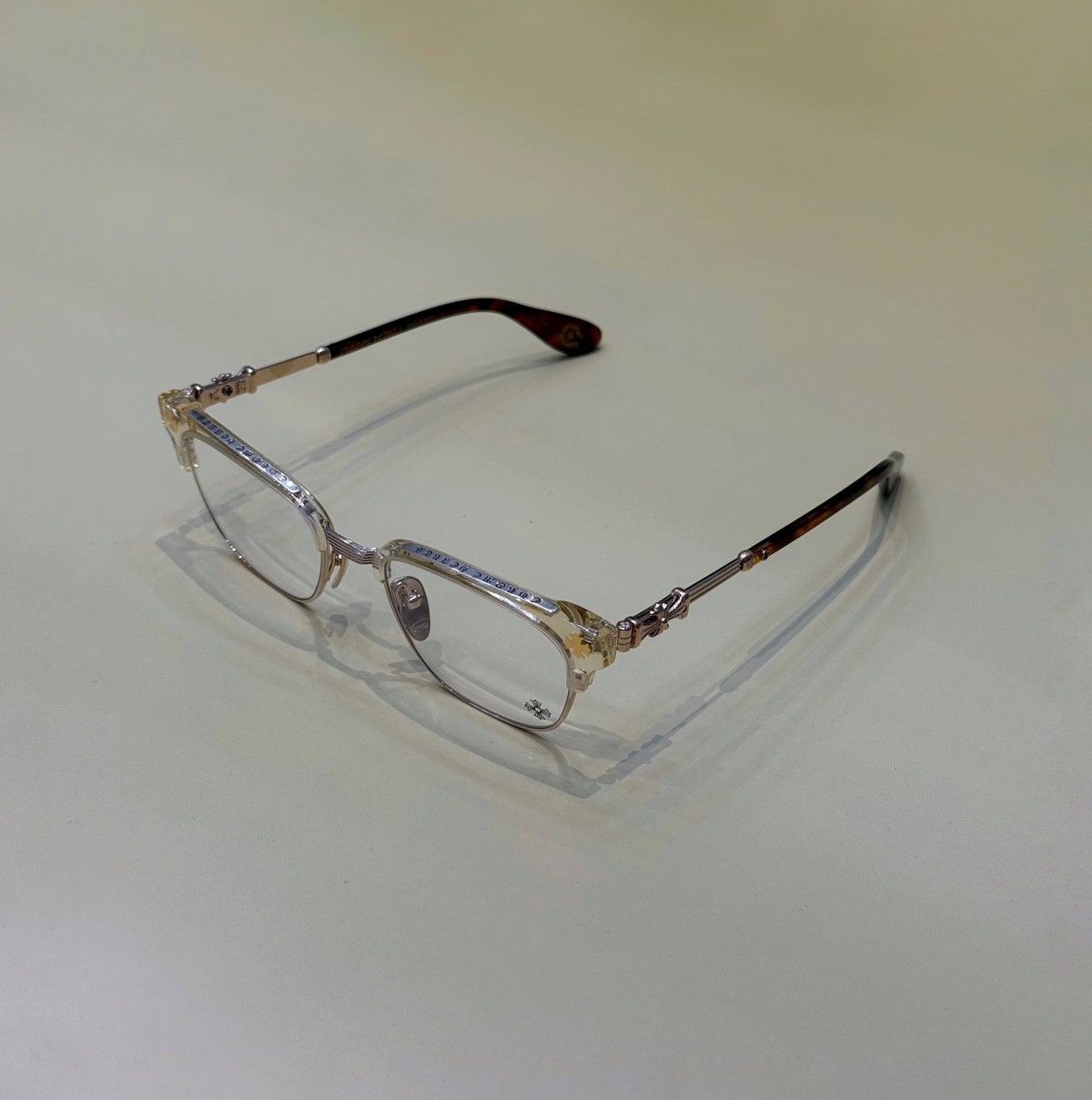 Chrome Hearts CHROME HEARTS BONENNOISSEUR II Pale Ale/Gold/Havana Tortoise Size ONE SIZE - 1 Thumbnail