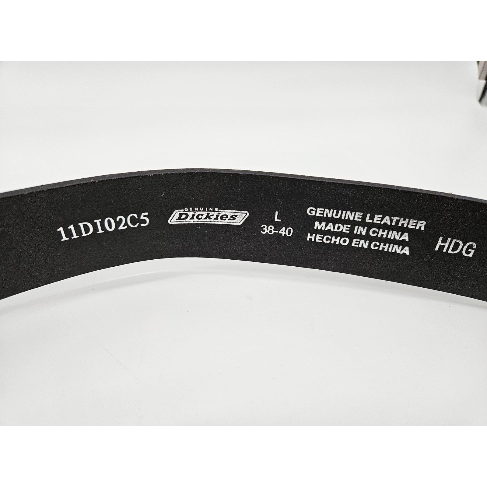 Dickies Dickies Men's Black Leather Work Belt L 38-40 Buckle Size 38 - 4 Thumbnail