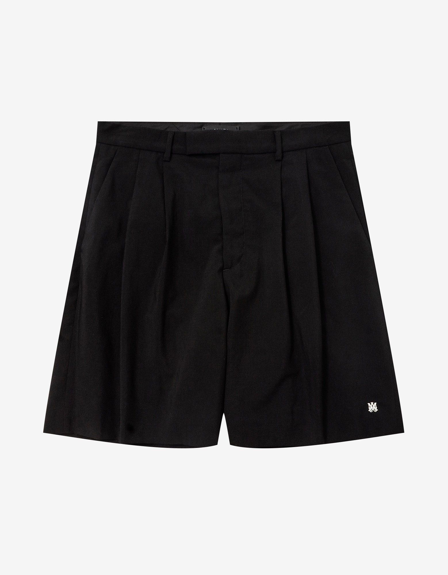 Amiri Amiri Black Double Pleat Wool Tailored Shorts Size US 32 / EU 48 - 1 Thumbnail