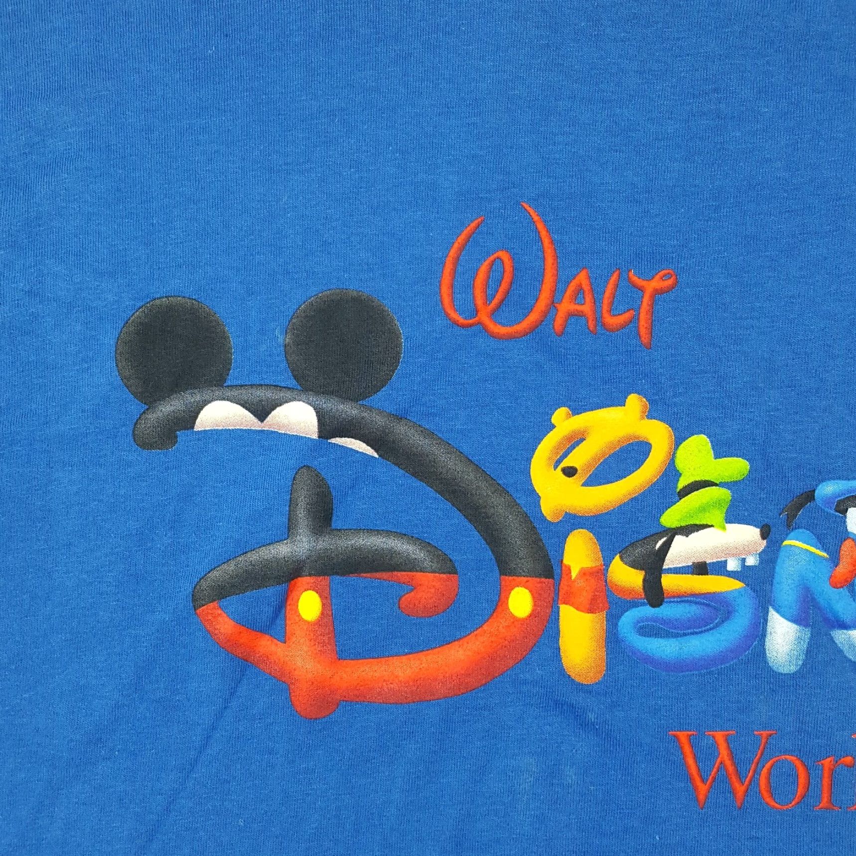 Disney Vintage Disney Mickey Mouse T-Shirt Men Large Blue 90s Retro Theme Park Cartoon Size US L / EU 52-54 / 3 - 3 Thumbnail