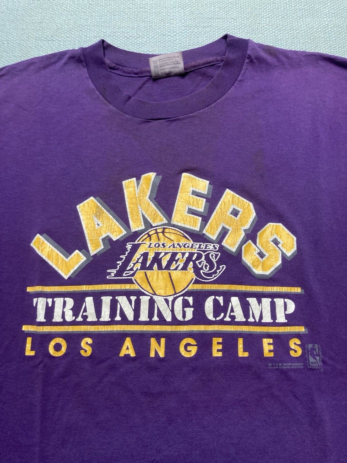 Hanes × Vintage VTG 80s t shirt Los Angeles lakers LA training camp NBA XL Size US XL / EU 56 / 4 - 4 Thumbnail