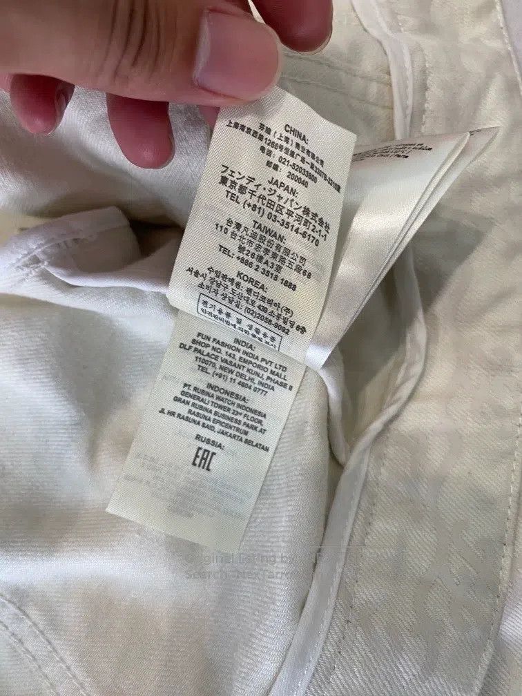 Fendi Fendi Printed Logo Denim Jacket Size XS / US 0-2 / IT 36-38 - 9 Thumbnail