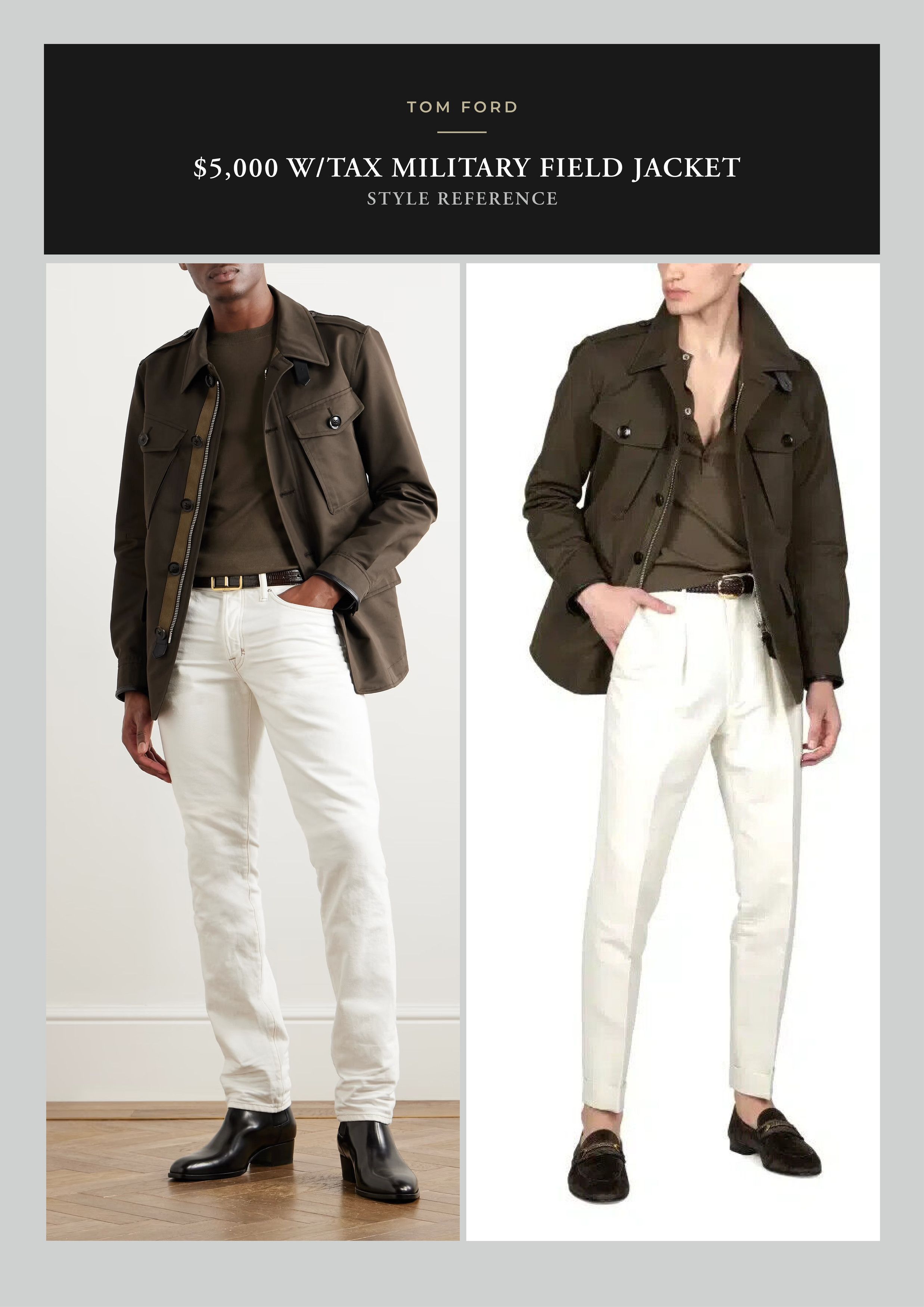 Tom Ford Ultimate New $5K w/tax Coveted Leather Accents Field Jacket Size US L / EU 52-54 / 3 - 7 Thumbnail