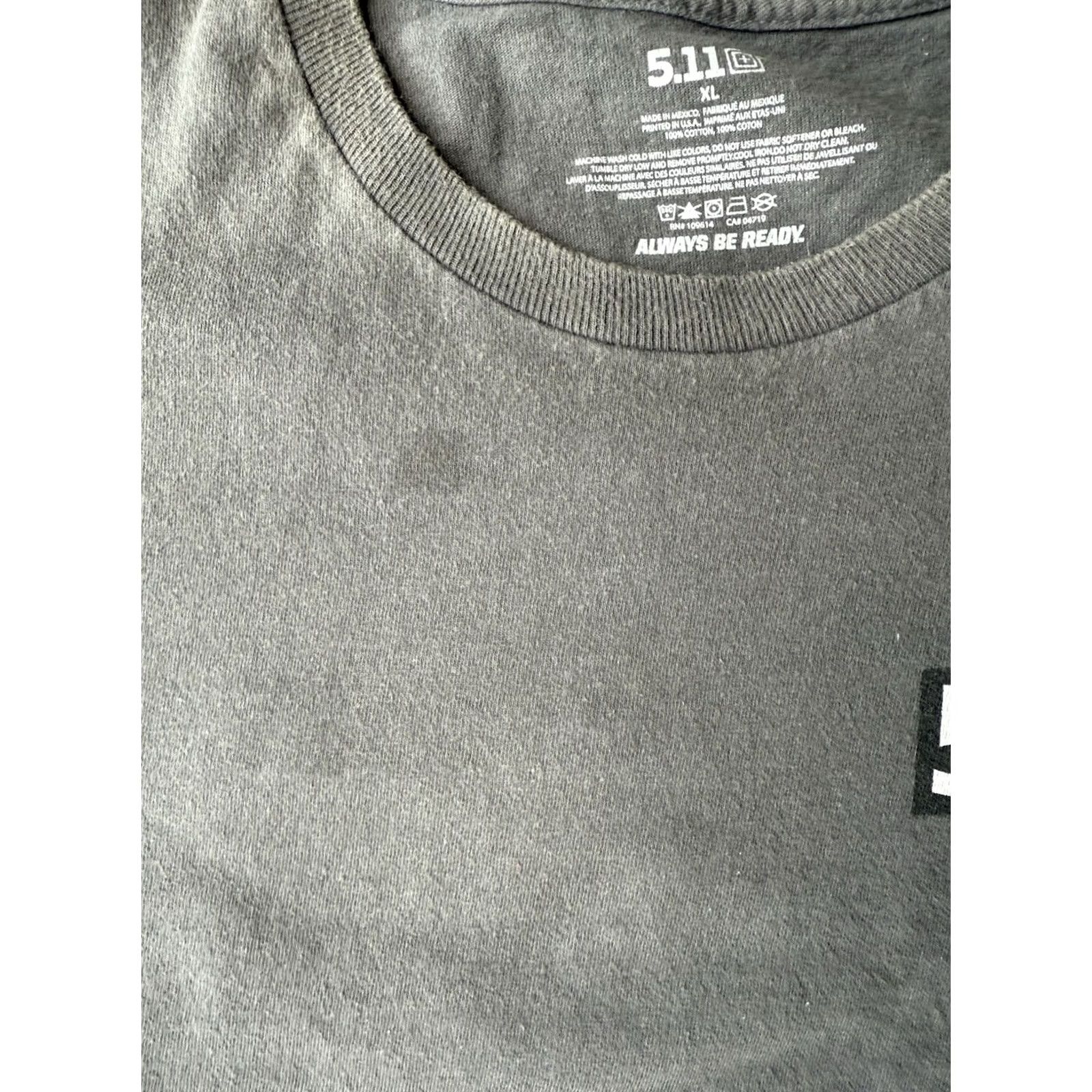 Vintage 5.11 Tactical Always Be Ready Military T-Shirt Mens XL Gray Short Sleeve Size US XL / EU 56 / 4 - 5 Thumbnail