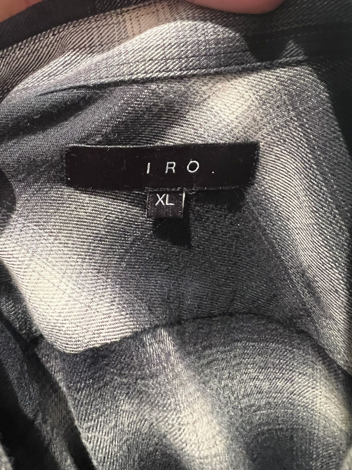 Iro Black plaid flannel button up Size US L / EU 52-54 / 3 - 3 Thumbnail
