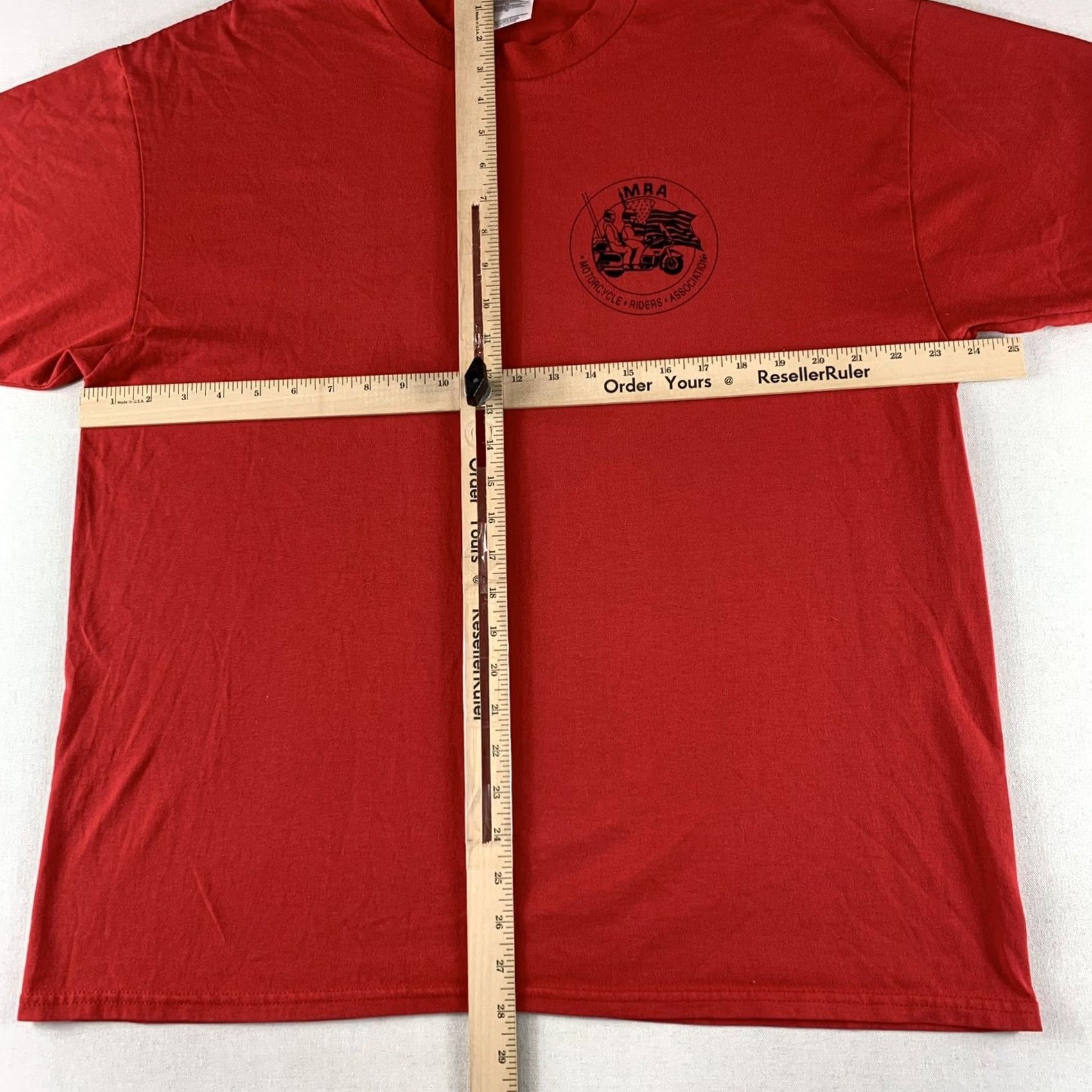 Hanes VINTAGE MOTORCYCLES RIDERS ASSOCIATION T-SHIRT Mens XL RED Crewneck MRA Hanes Shirt Size US XL / EU 56 / 4 - 6 Thumbnail