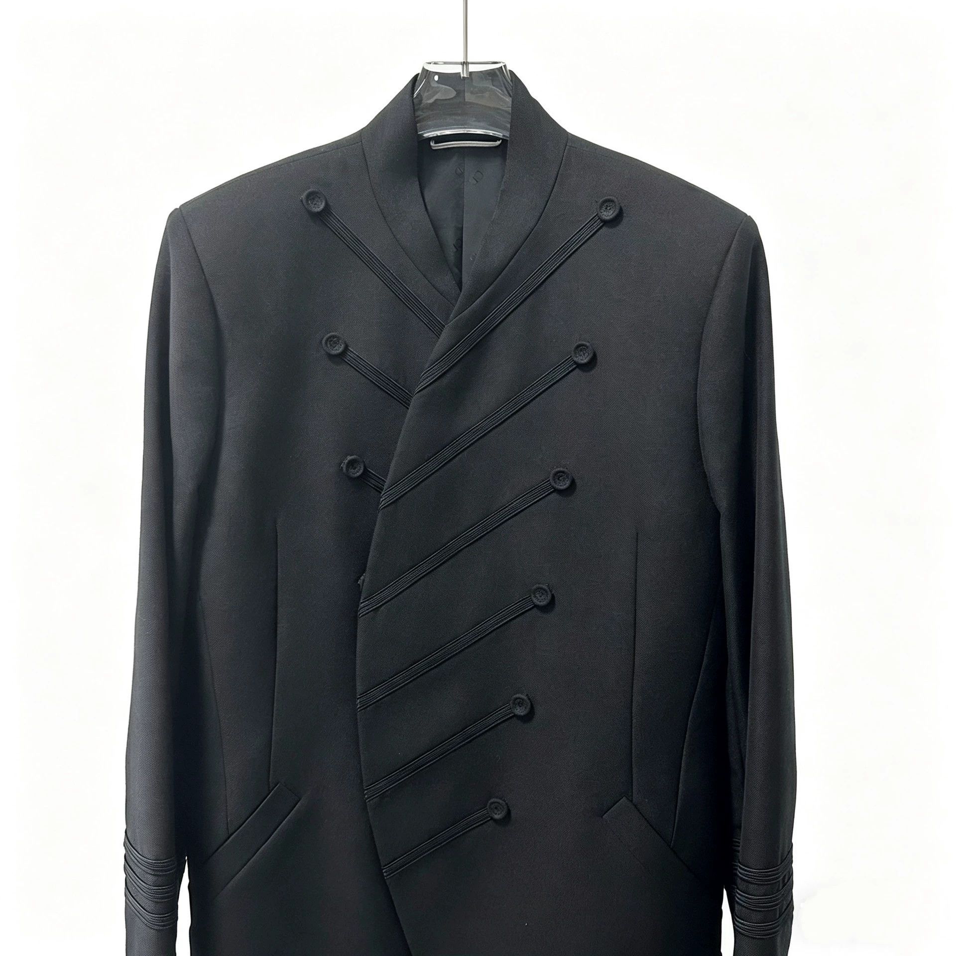 Dior Dior Man Black Military Court Tuxedo Overcoat 48 Size 48R - 2 Thumbnail