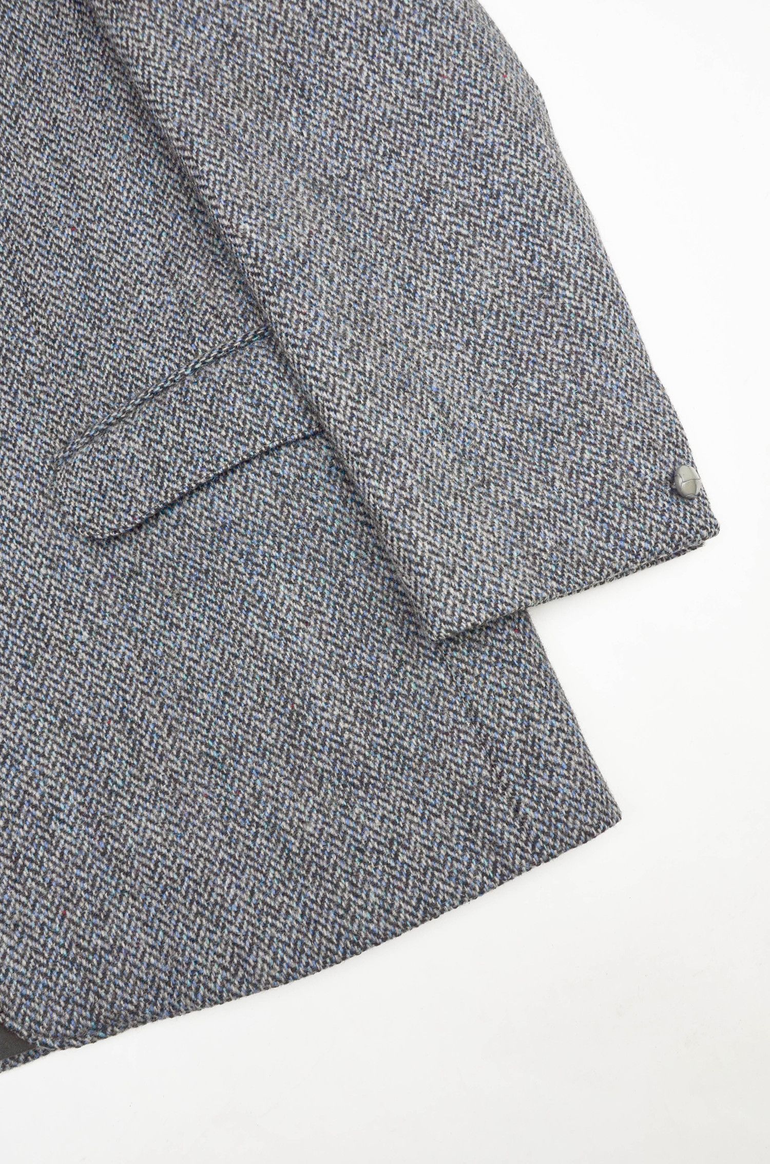 Harris Tweed Harris Tweed Herringbone Wool Blazer Grey Blue - Size 42R Size 42R - 4 Thumbnail