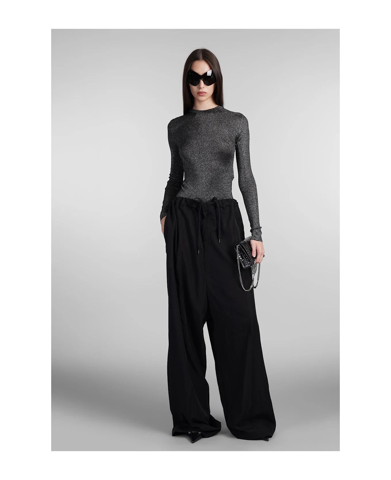 Balenciaga o1s1rm0326 Open Back Top in Black Size S / US 4 / IT 40 - 2 Thumbnail