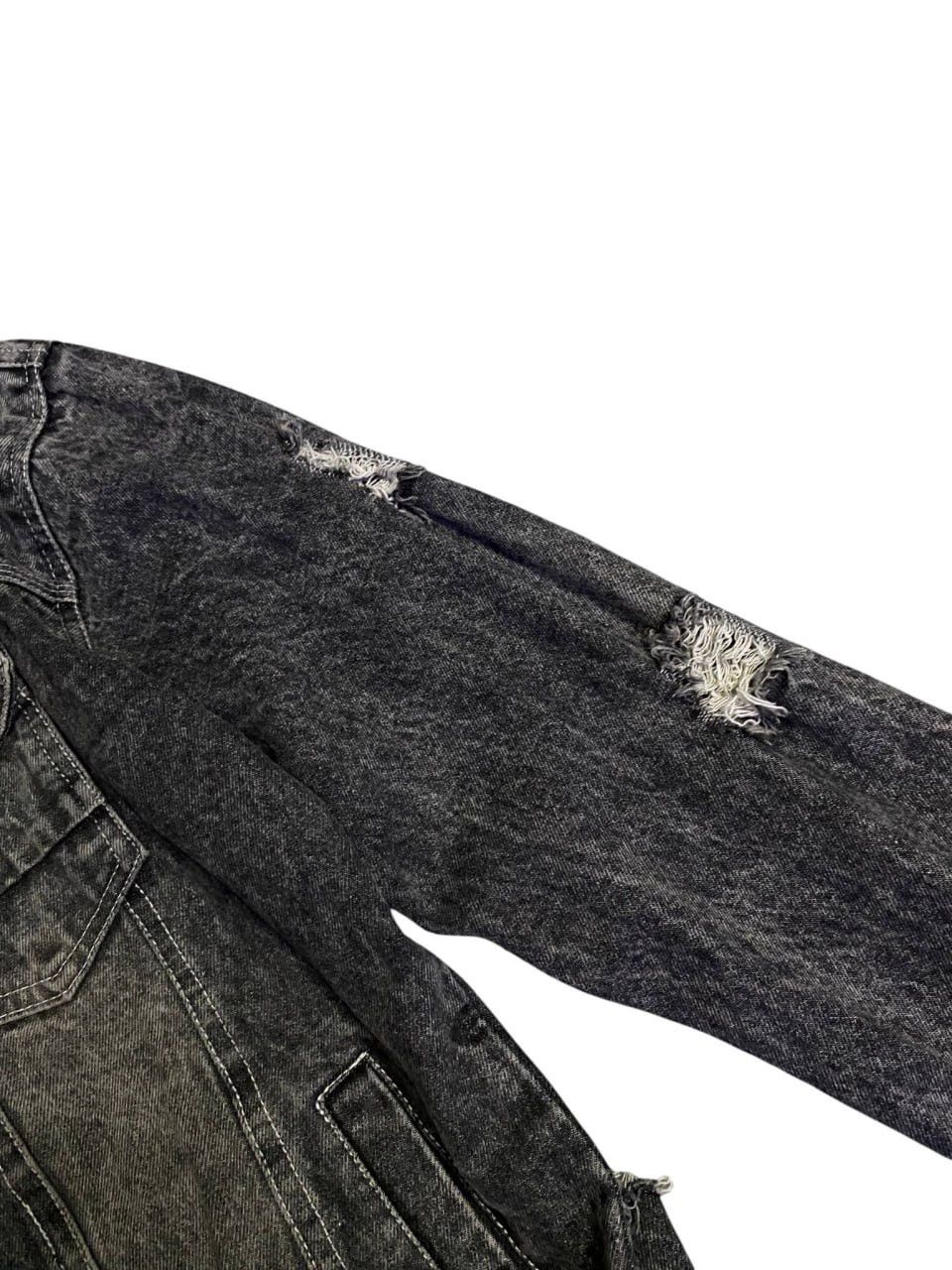 If Six Was Nine Washed Distressed Black Vintage Style Button Up Long Sleeve Size US M / EU 48-50 / 2 - 4 Thumbnail