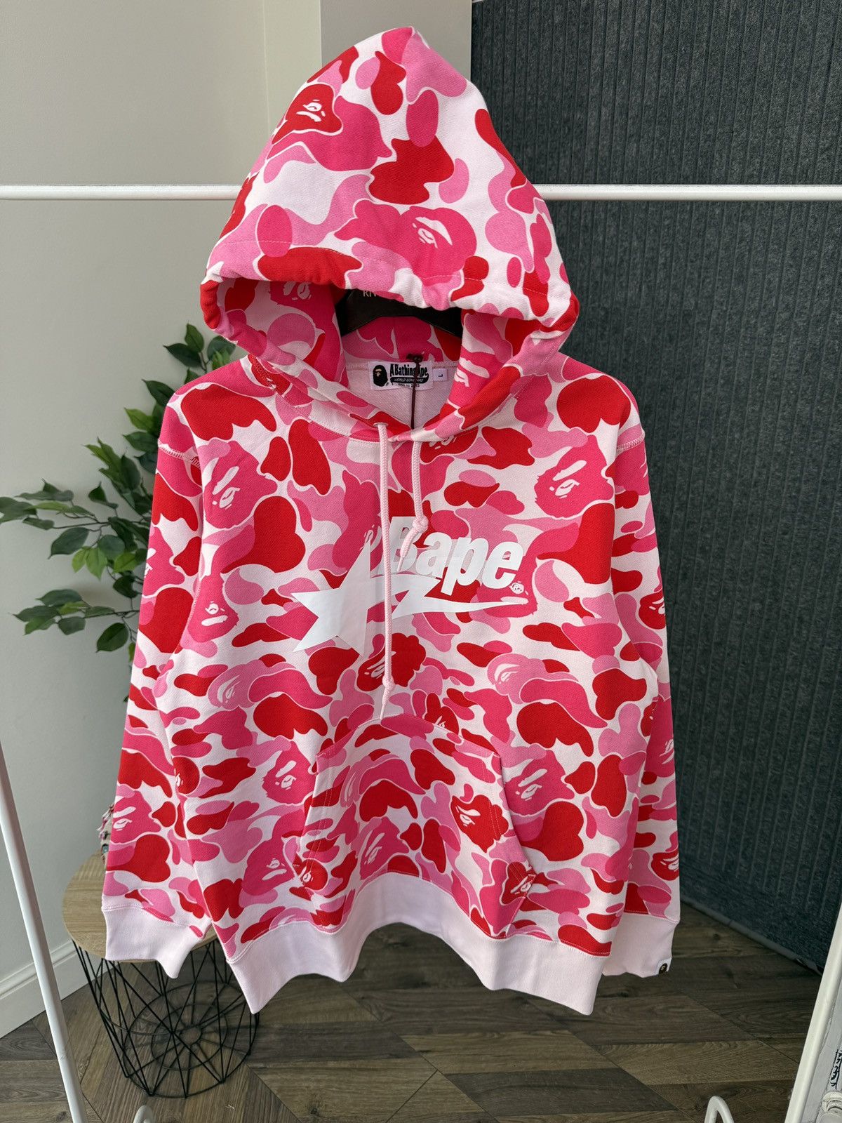 Bape A BATHNIG APE Men's ABC CAMO BAPE STA PULLOVER HOODIE Pink Size US L / EU 52-54 / 3 - 3 Thumbnail