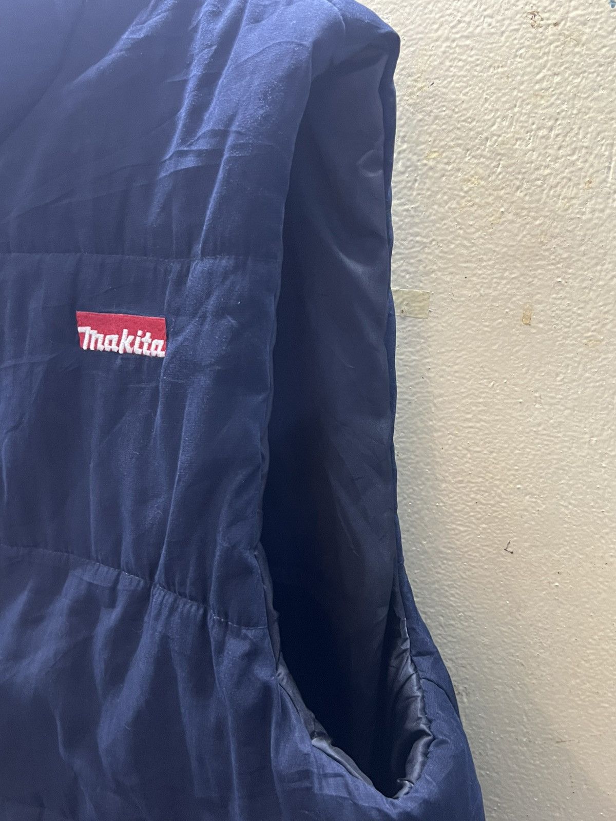 Japanese Brand Makita vintage puffer vest zipper blue black Size US XXL / EU 58 / 5 - 5 Thumbnail