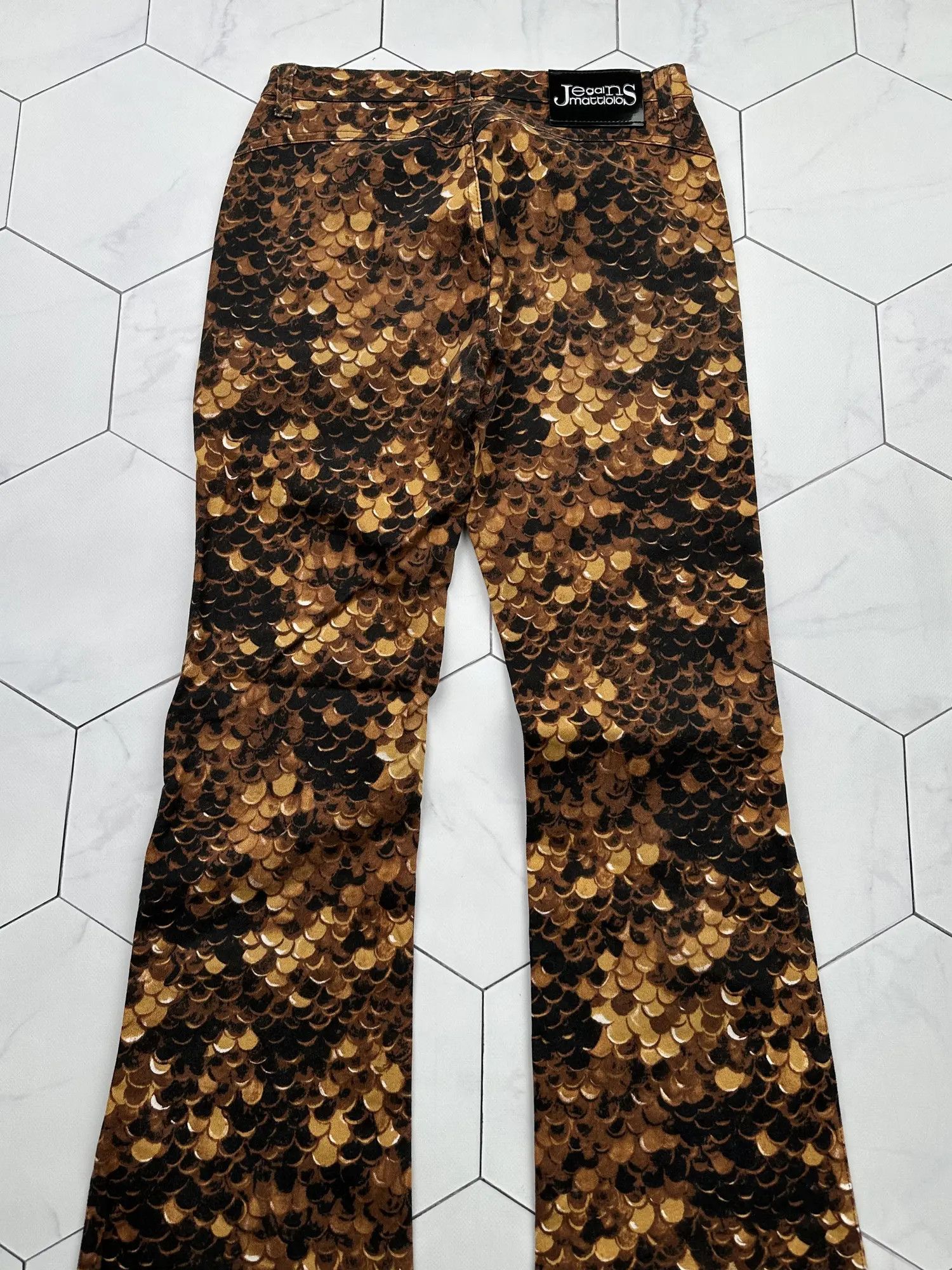 Japanese Brand Vintage Printed Flare Pants (B432)E2 Size 28" / US 6 / IT 42 - 5 Thumbnail