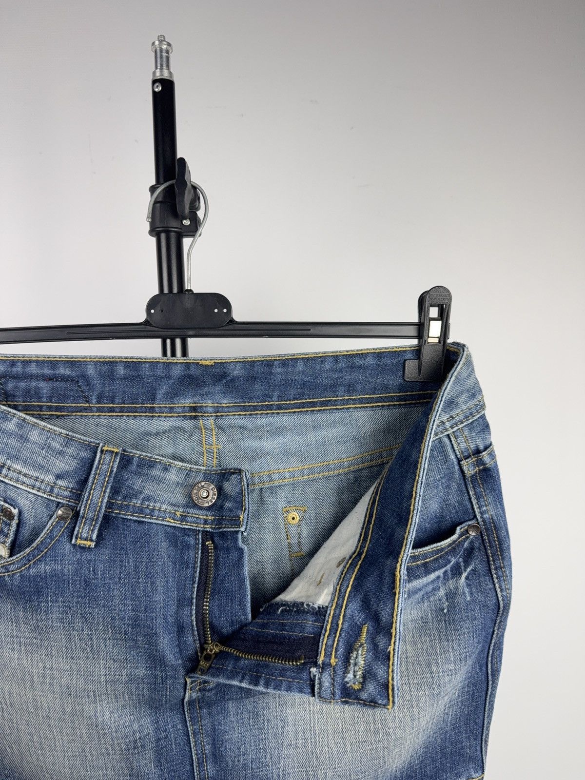 Diesel Luxury Diesel Industry Denim Mini Skirt Y2K Distressed Blue Size 30" / US 8 / IT 44 - 11 Thumbnail