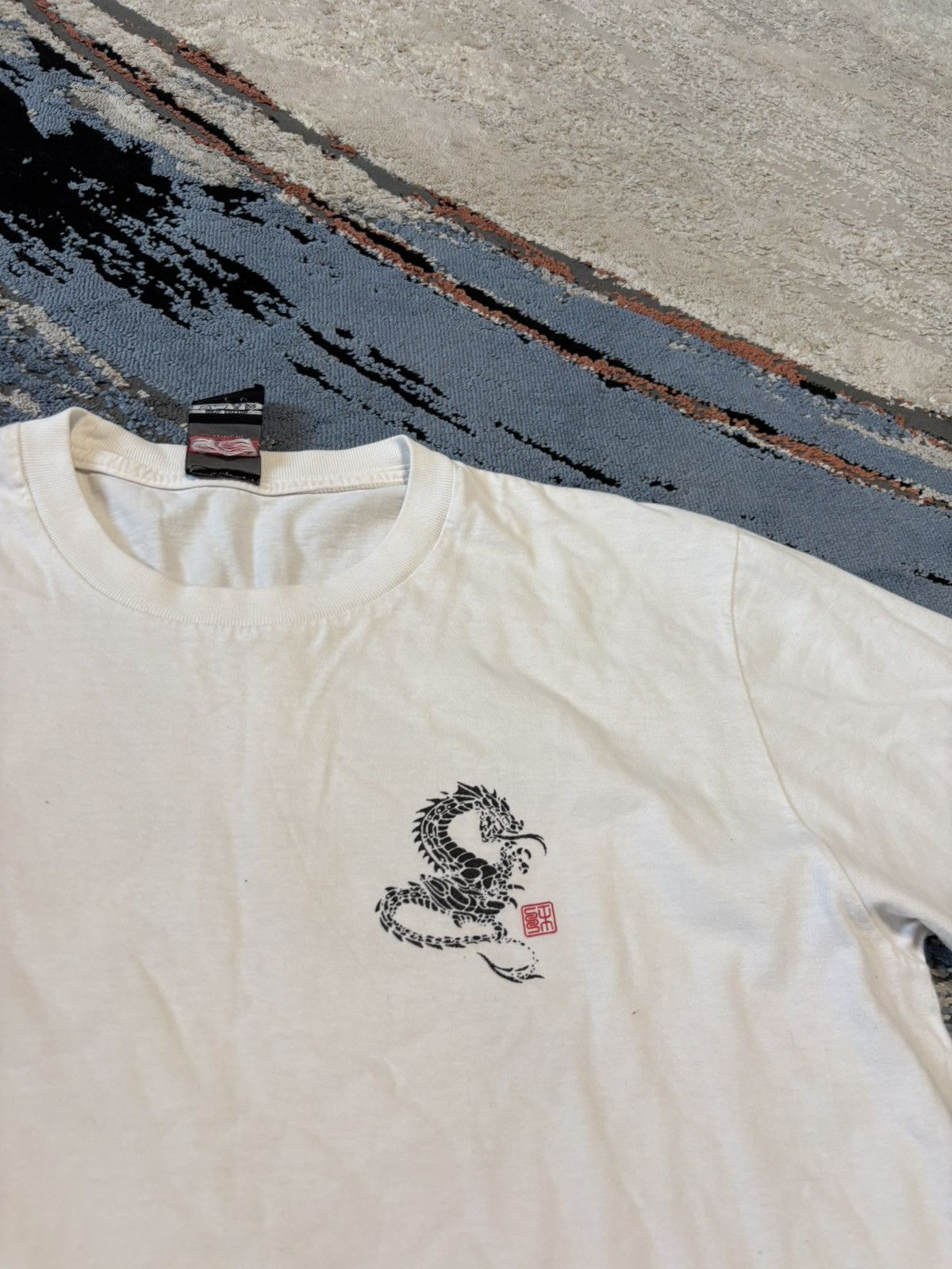 Stussy Stussy Outdoor white double dragons tshirt Size US M / EU 48-50 / 2 - 4 Thumbnail