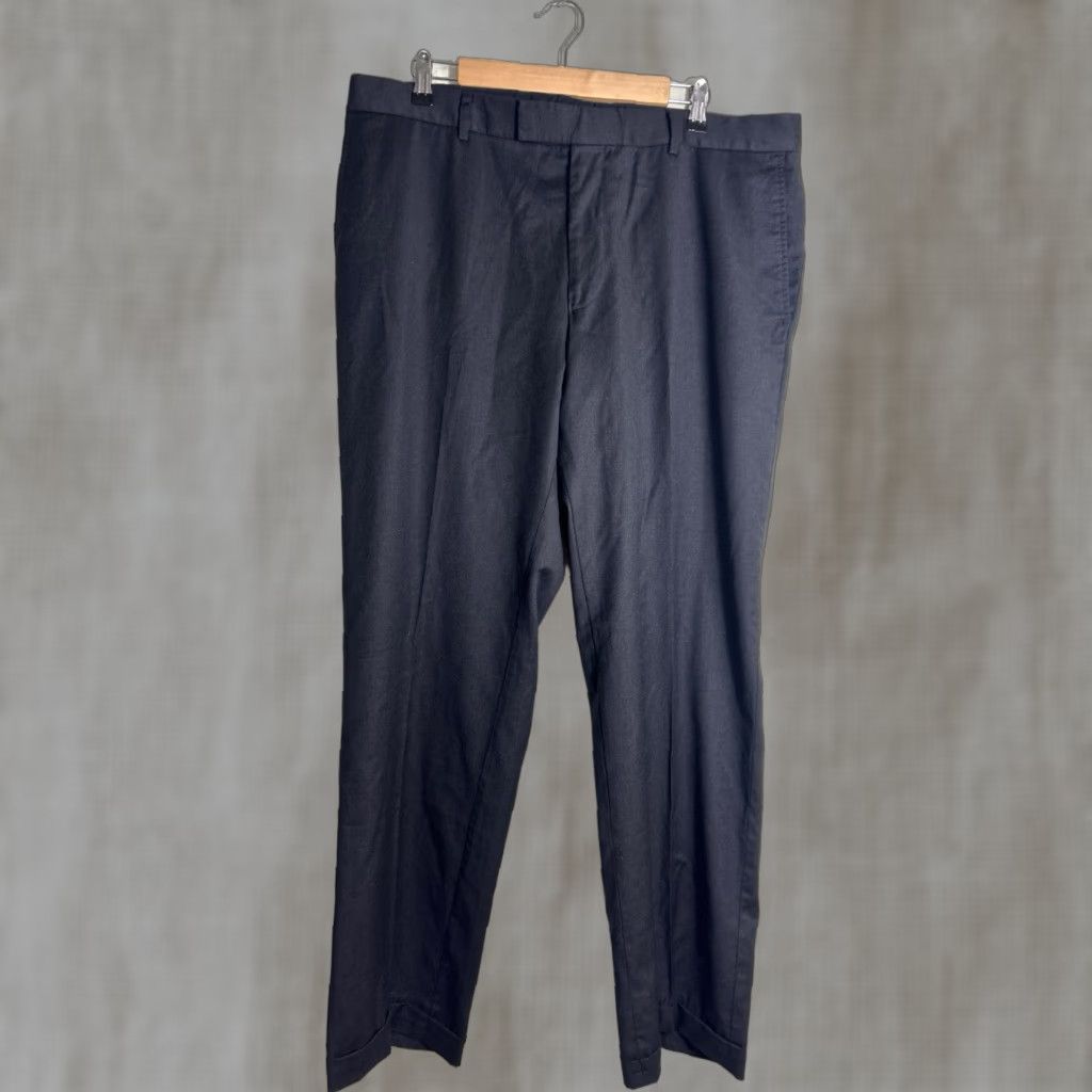 Vintage VINTAGE Hugo Boss Men’s Dress Pants Regular 40x32 Black Slacks Cuff 46R Altered Mens Size US 40 / EU 56 - 1 Thumbnail