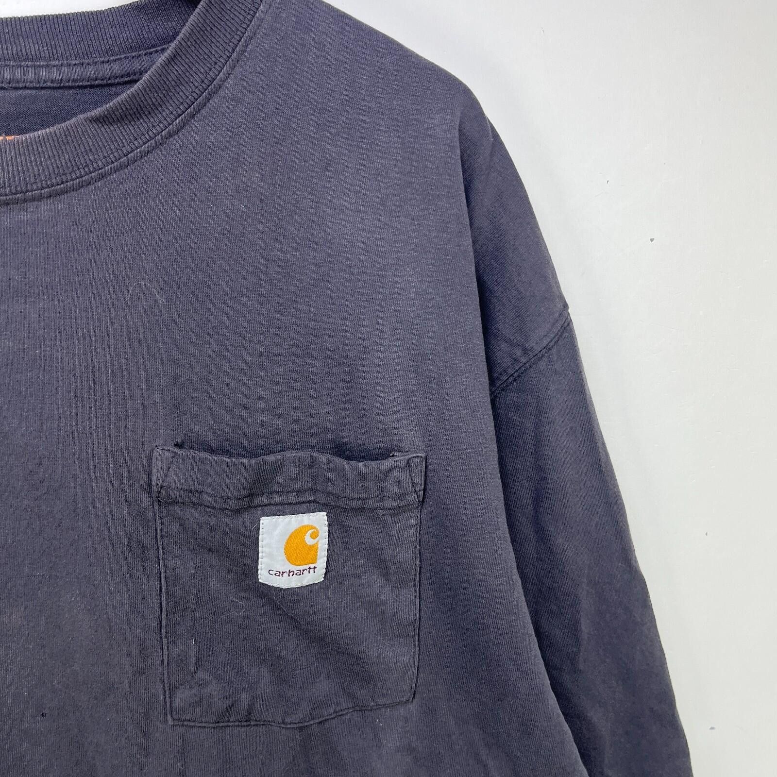 Carhartt Vintage Carhartt Faded Black Pocket Long Sleeve XL Size US XL / EU 56 / 4 - 3 Thumbnail