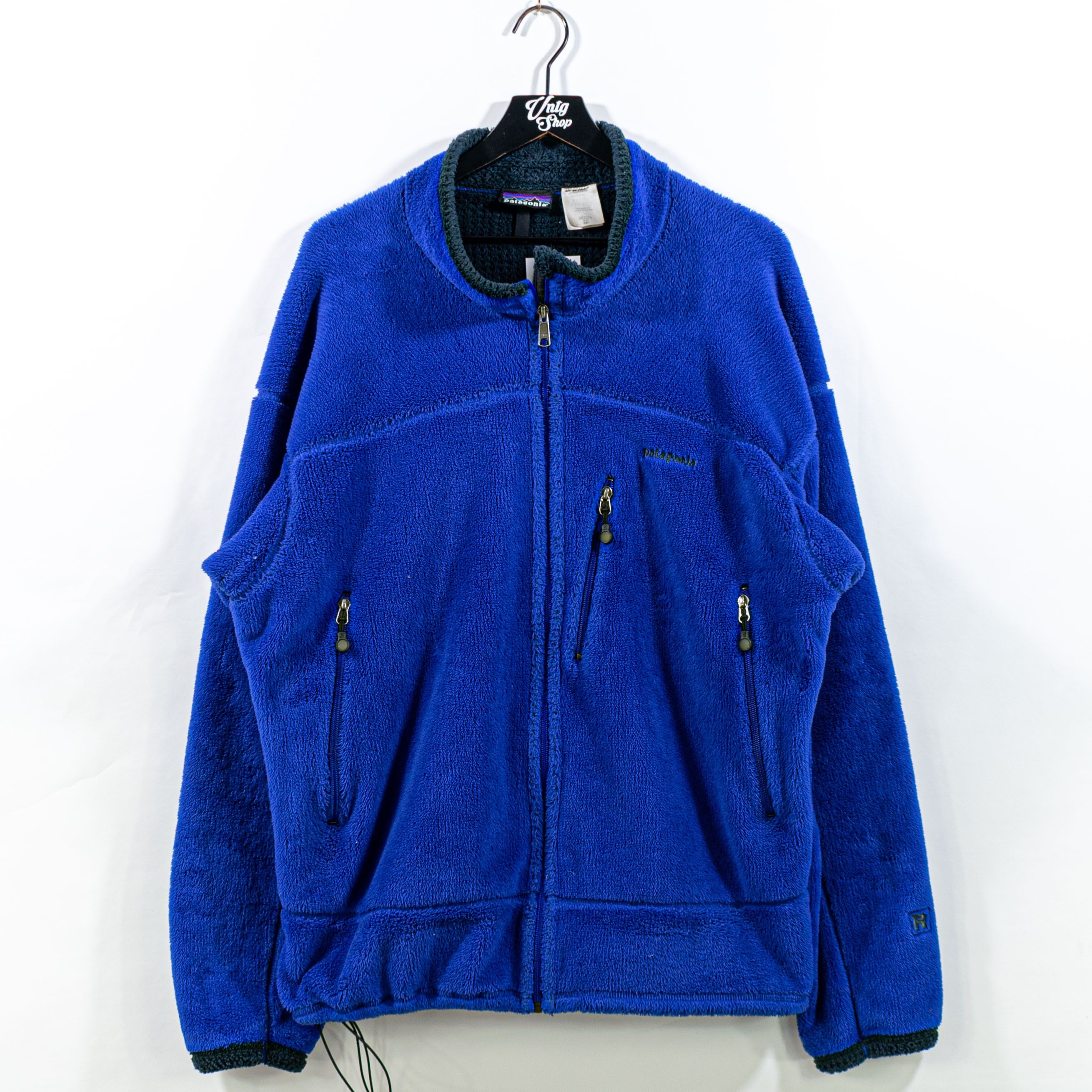 image of Archival Clothing x Patagonia R4 Regulator Fleece Full Zip Jacket VTG Deep Pile in Blue (Size 2XL)