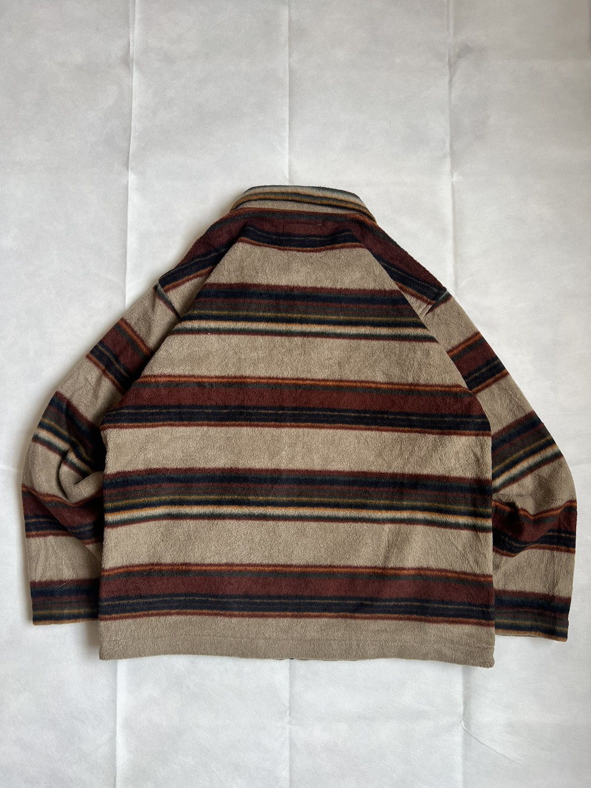 Beverly Hills Polo Club Vintage Polo Club Brown Striped Fleece Size US M / EU 48-50 / 2 - 7 Thumbnail