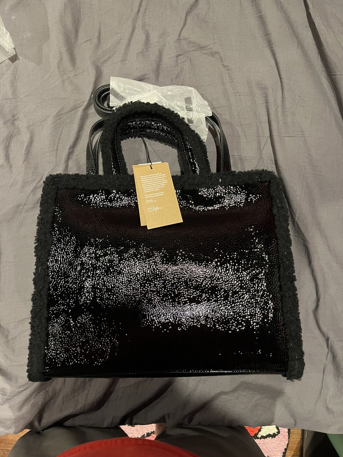Telfar × Ugg UGG x TELFAR Medium Shopper Crinkle - Black Size ONE SIZE - 6 Thumbnail