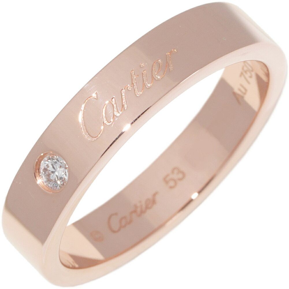 Cartier Cartier Cartier C de Cartier Au750 Pink Gold Diamond Ring Size 53 Precious Metal Ring B42107 DUTY FREE for USA Size ONE SIZE - 1 Thumbnail