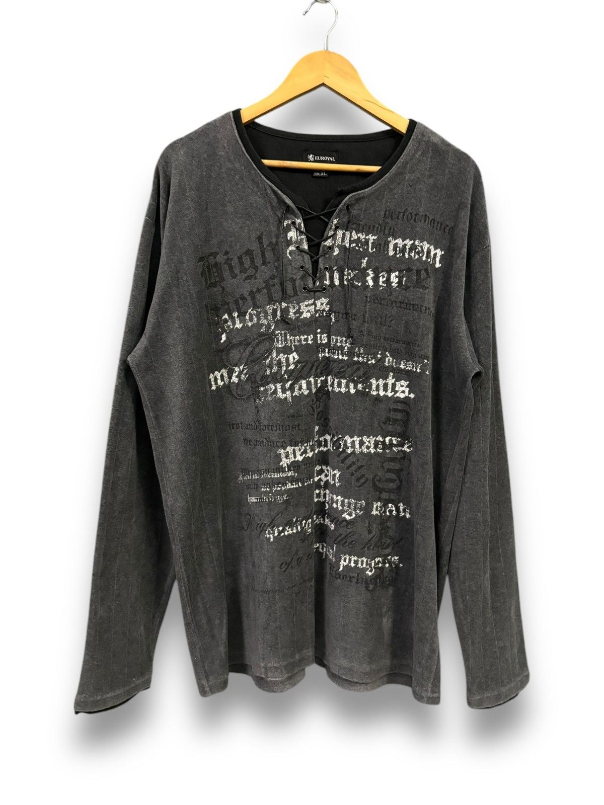 If Six Was Nine Vintage Japanese Brand Poem Lace Up Long Sleeve Punk T-shirt Size US L / EU 52-54 / 3 - 2 Thumbnail