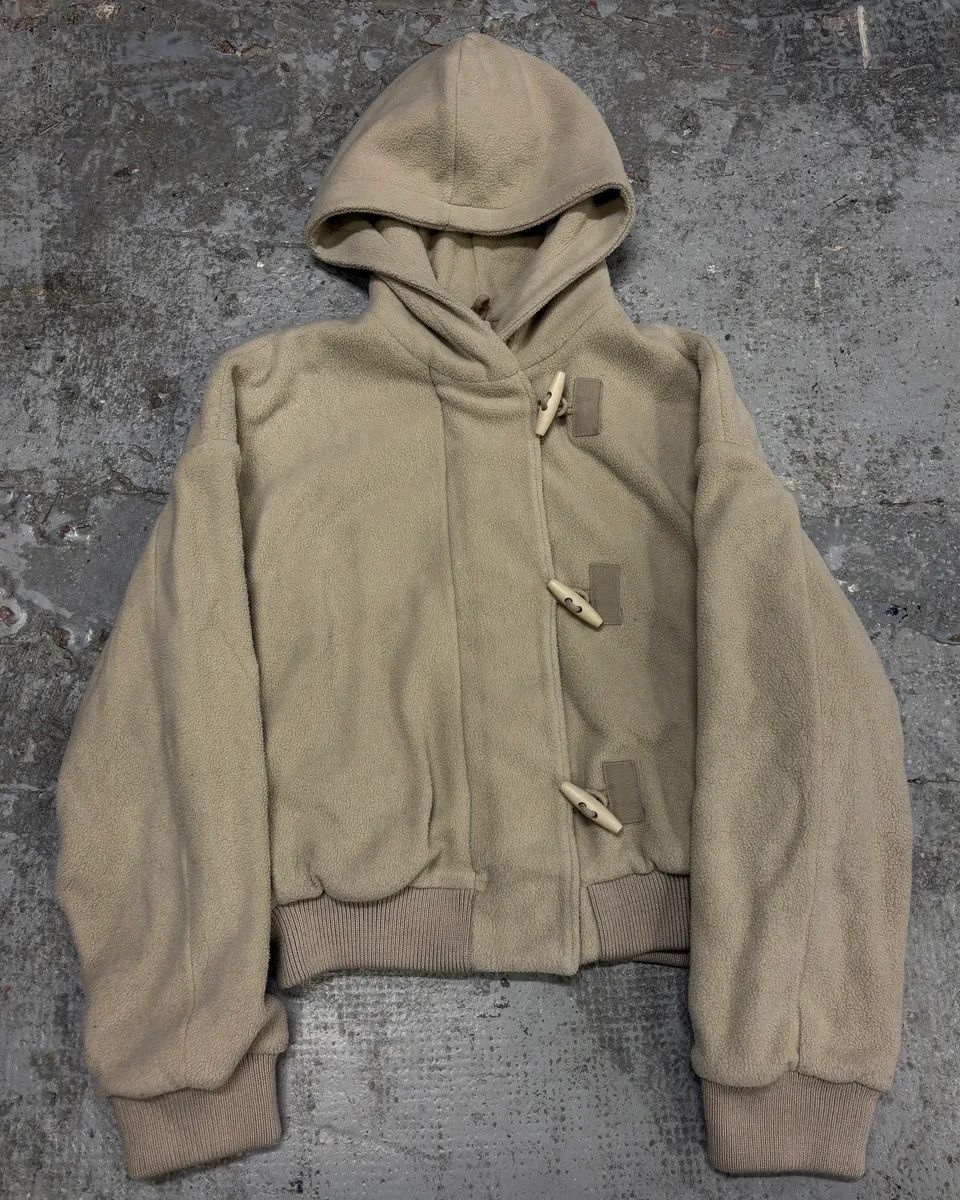 Maison Martin Margiela MM6 Beige Duffle Coat Hooded Jacket