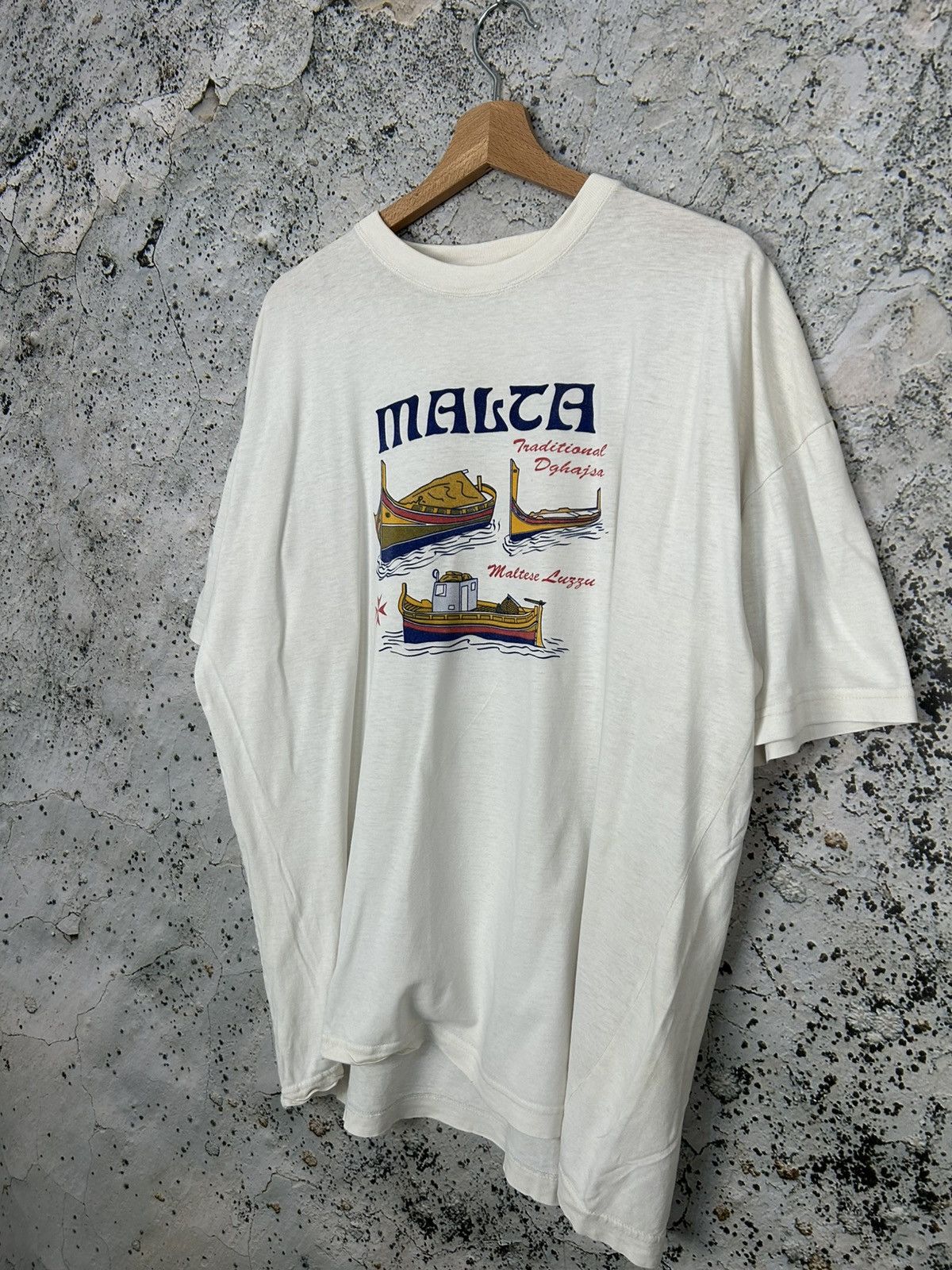 Vintage Vintage Malta Graphic Tee Tourist Baggy Skate Retro 90s Size US XL / EU 56 / 4 - 2 Thumbnail