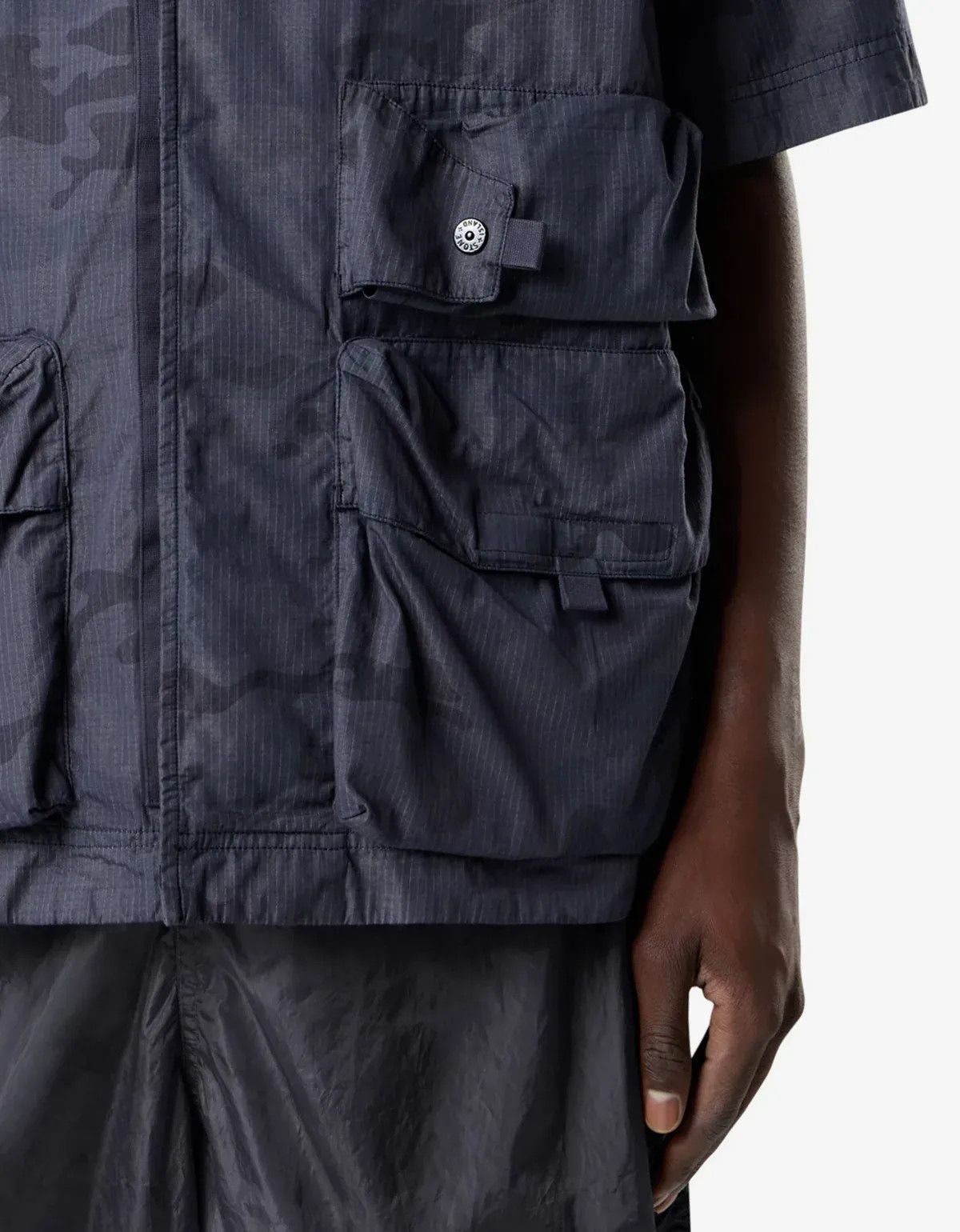 Stone Island Stone Island Blue Grey Faded Camo Ripstop-TC Shirt Size US M / EU 48-50 / 2 - 5 Thumbnail