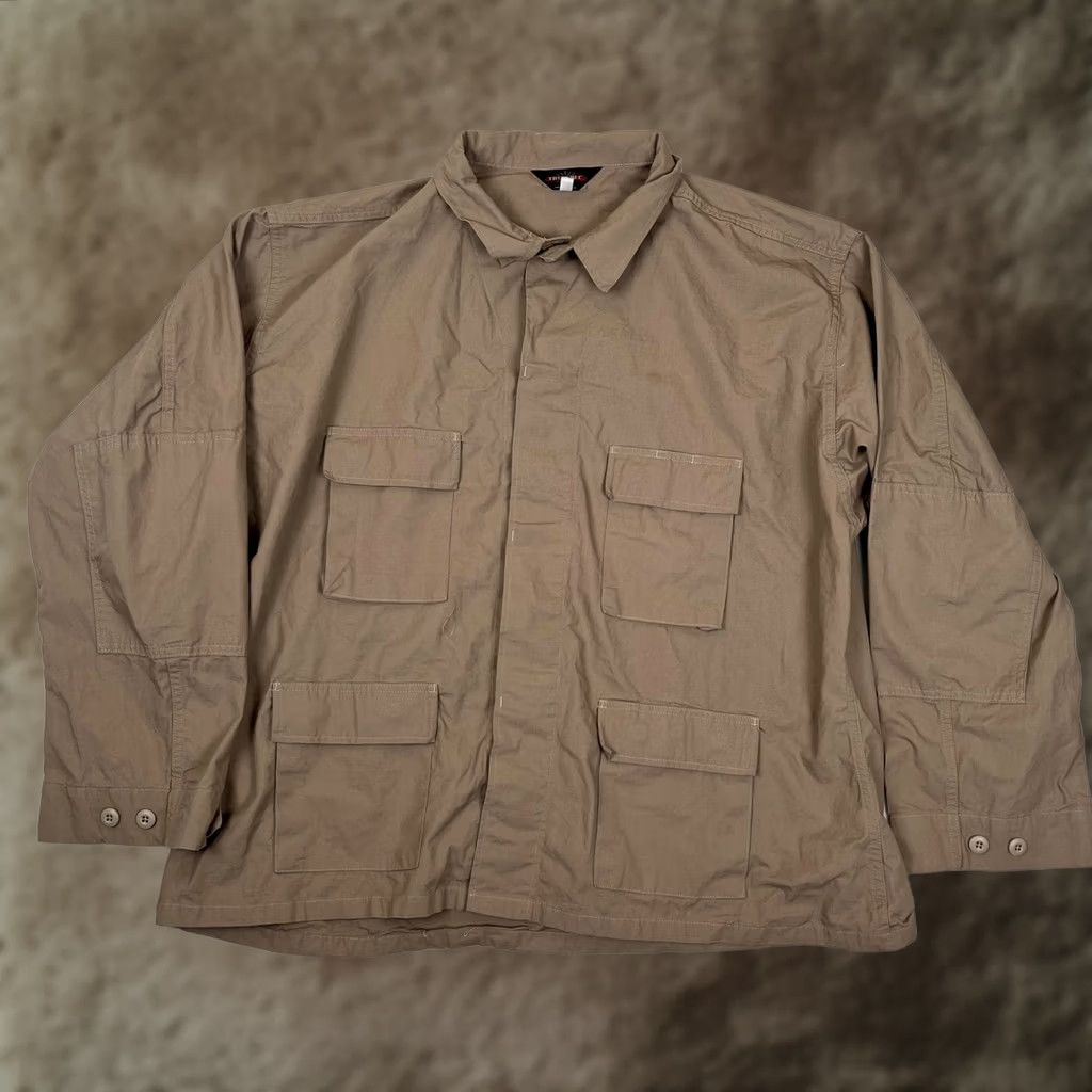 Vintage TRU-SPEC Jacket Mens 3XL Brown Canvas Military Field Shirt Utility Workwear Size US XXL / EU 58 / 5 - 1 Thumbnail