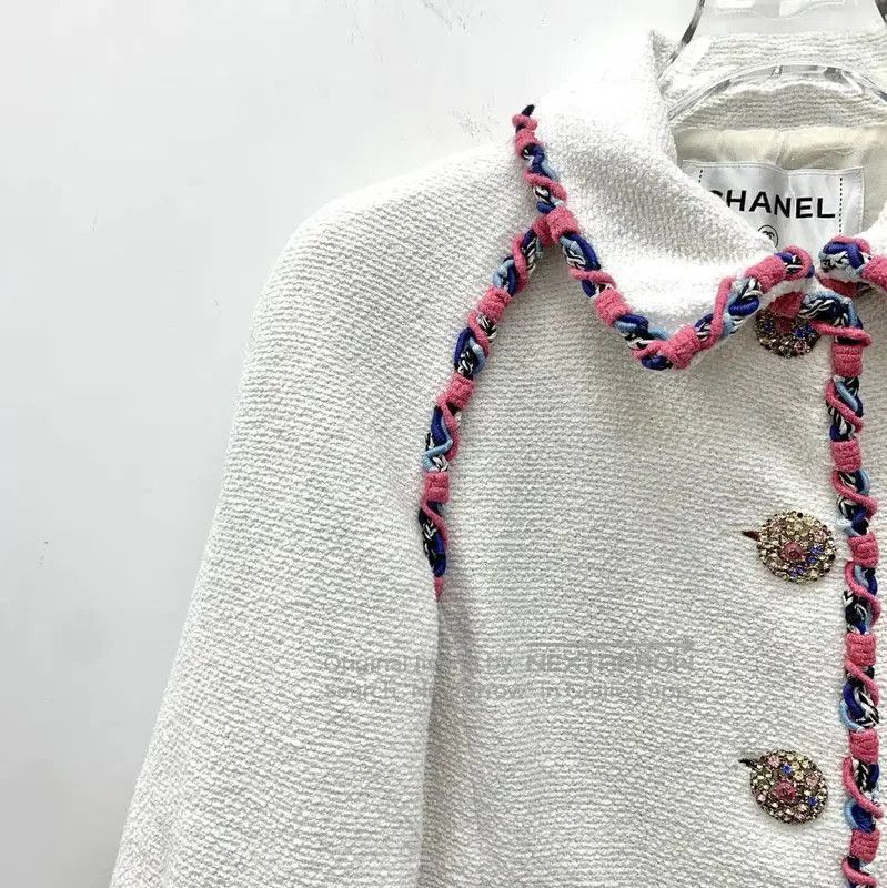 Chanel Chanel White Cotton Women's Jacket . Size XS / US 0-2 / IT 36-38 - 3 Thumbnail