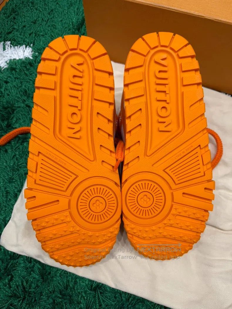 Louis Vuitton Louis Vuitton Trainer Maxi White Orange Fat Ding shoes Size US 8.5 / EU 41-42 - 4 Thumbnail