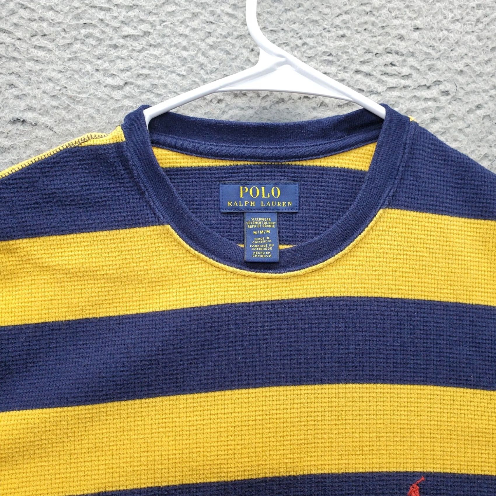 Polo Ralph Lauren Polo Ralph Lauren Sleepwear Shirt: Mens M Multicolor Striped Crew Neck Long Sleeve Shirt Size US M / EU 48-50 / 2 - 5 Thumbnail