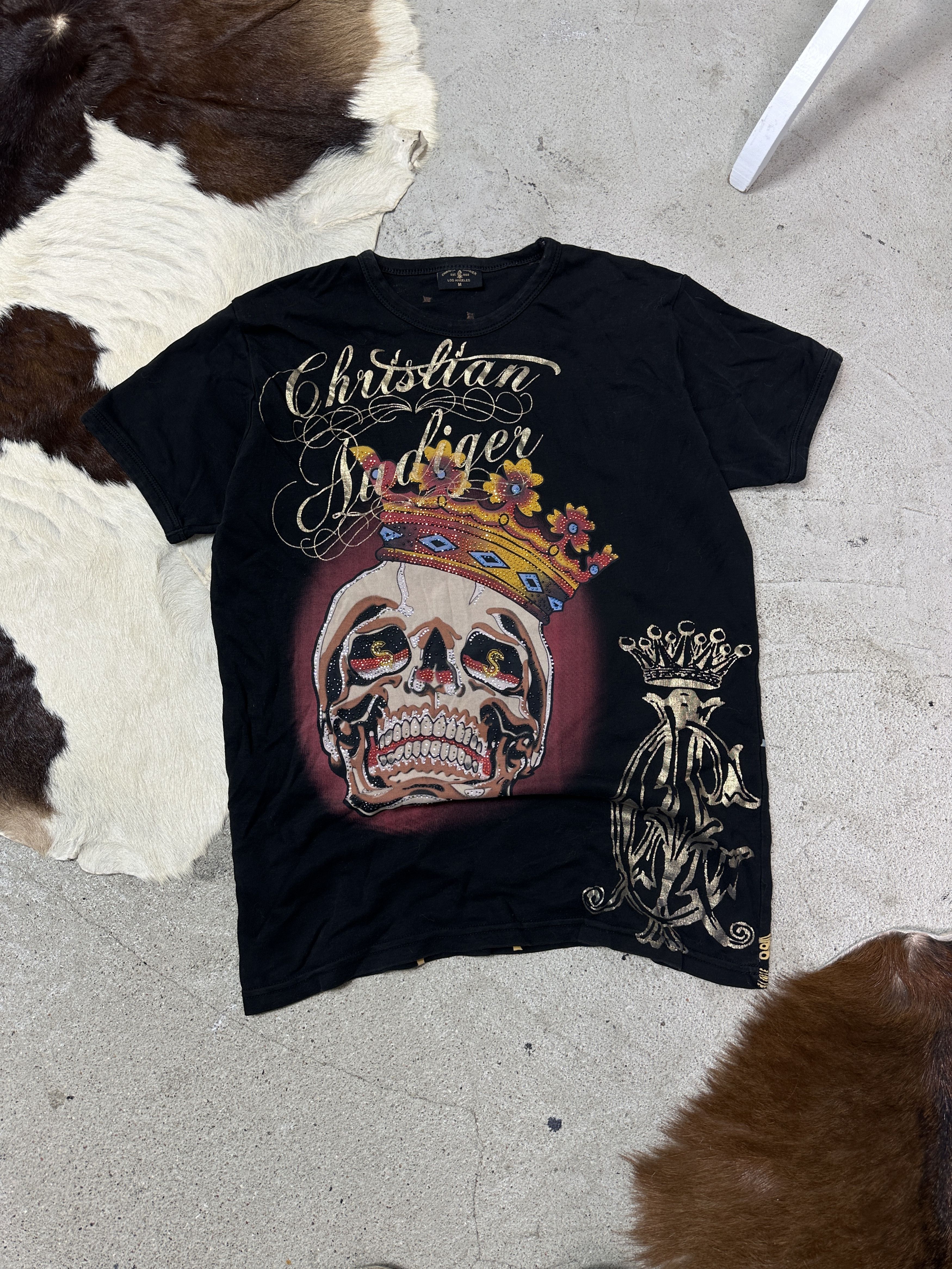 Ed Hardy Vintage Streetwear Ed Hardy Christian Audigier T-shirt Y2K Size US L / EU 52-54 / 3 - 2 Thumbnail