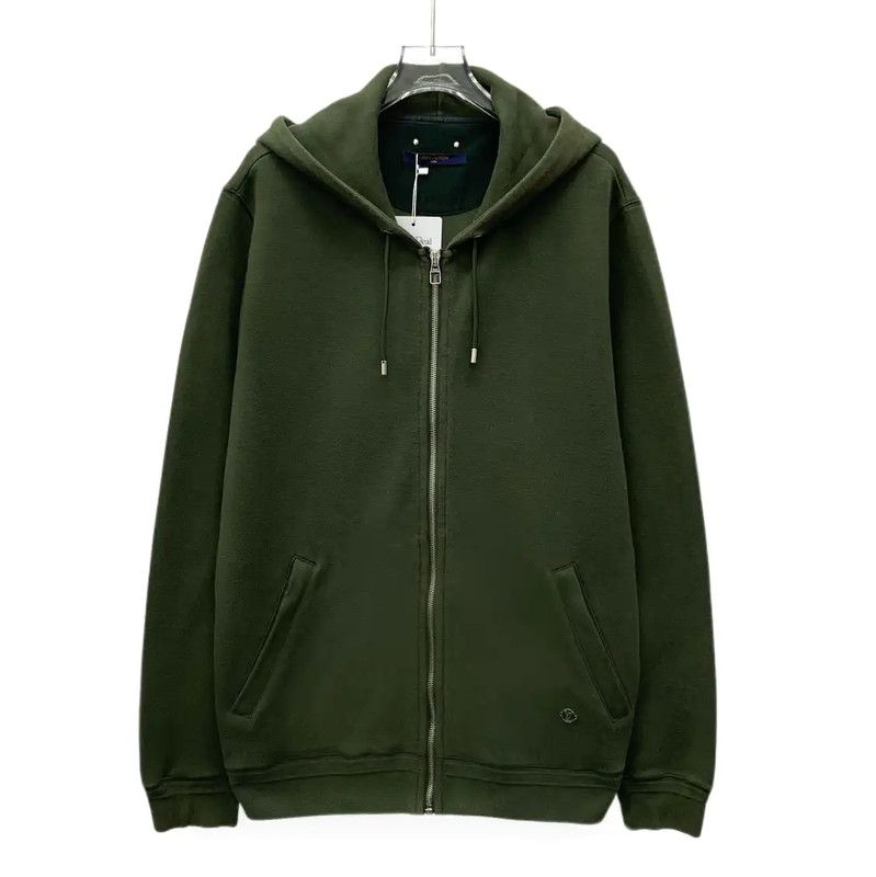 Louis Vuitton Louis Vuitton Olive Green Zip-Up Hoodie 0089 Size US XL / EU 56 / 4 - 1 Thumbnail