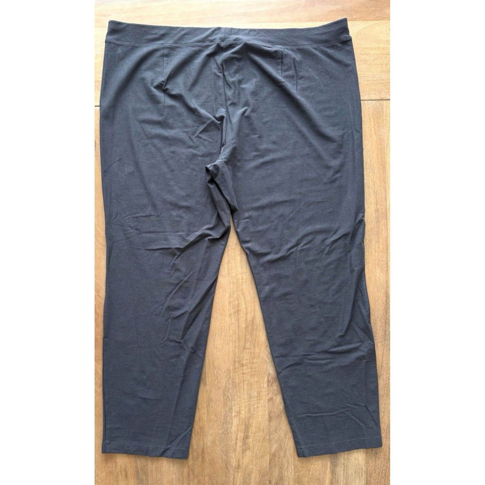 Eileen Fisher Eileen Fisher Washable Stretch Crepe Pull On Ankle Pants Womens 3X Gray USA Size 40" / US 18 - 2 Thumbnail