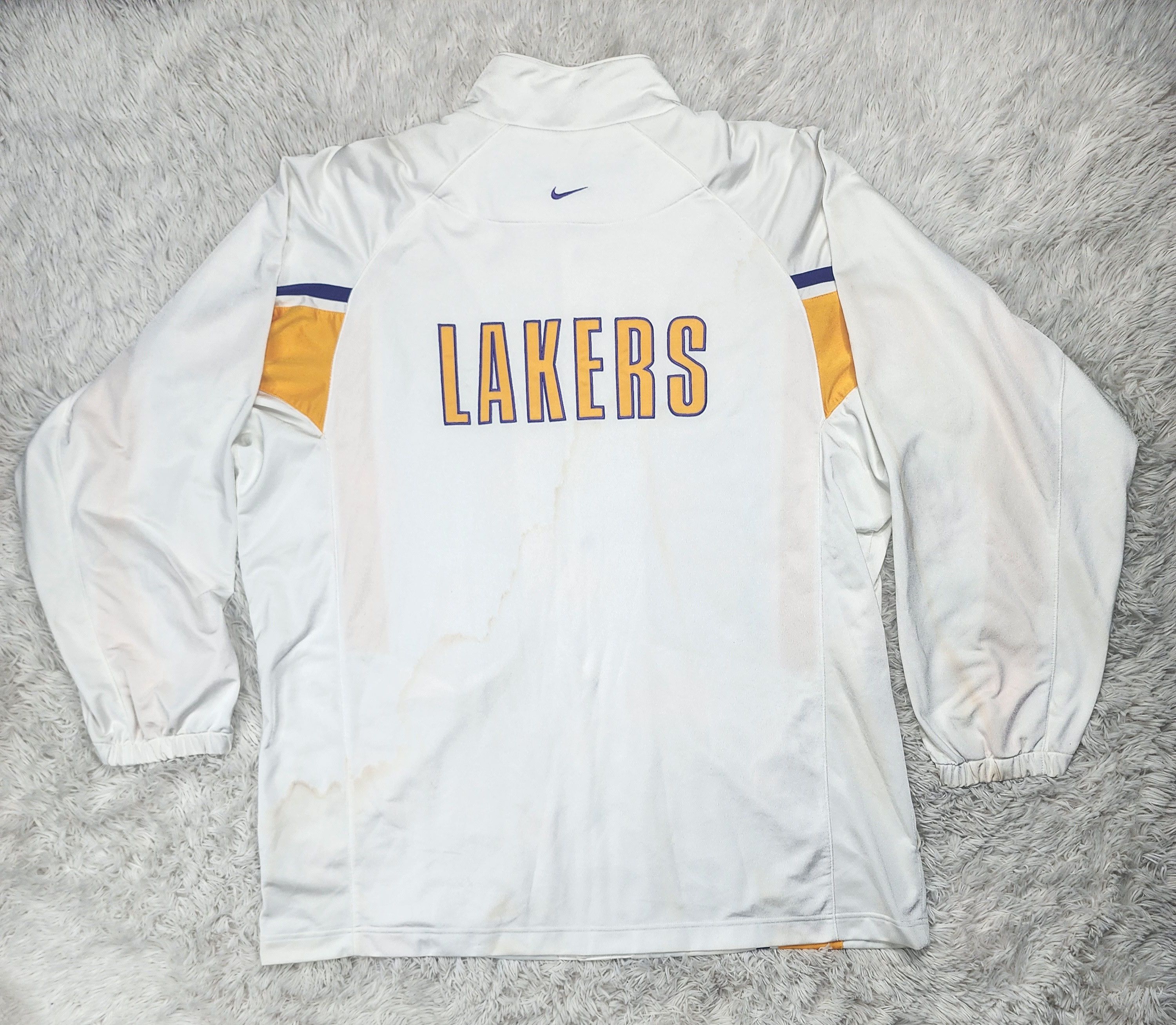 Nike Vintage 90s Nike NBA LA Lakers warm up jacket Size US XXL / EU 58 / 5 - 5 Thumbnail