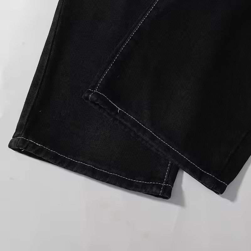 Vintage Embroidery String Stacked Black Jeans Size US 34 / EU 50 - 10 Thumbnail
