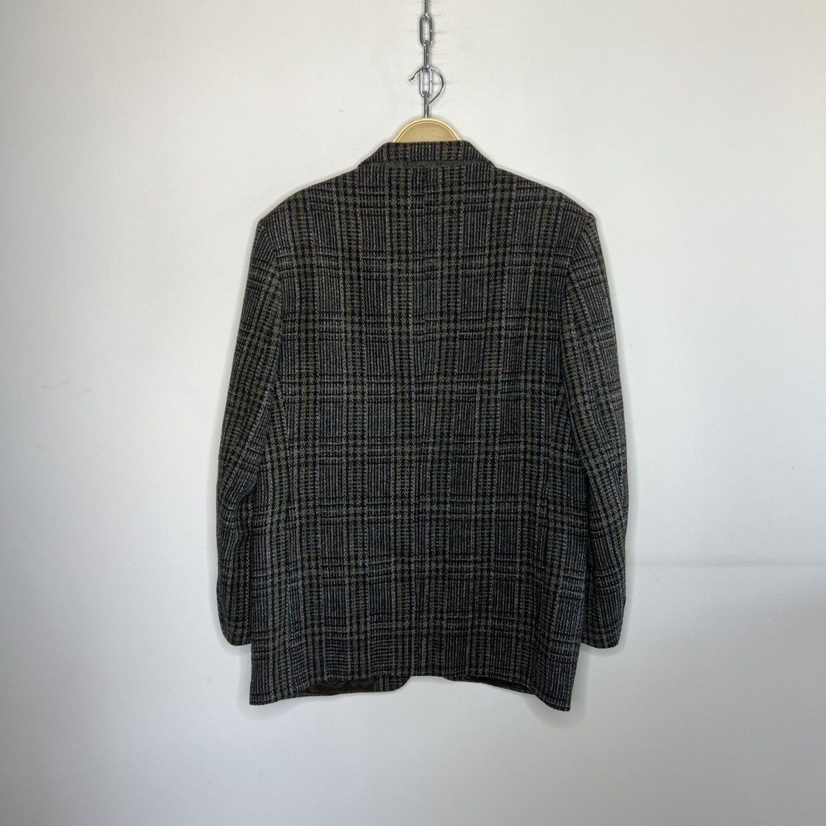 Harris Tweed Vtg Harris Tweed Grey Green Coat WOOL Jacket Blazer 40 R Size 40R - 10 Thumbnail