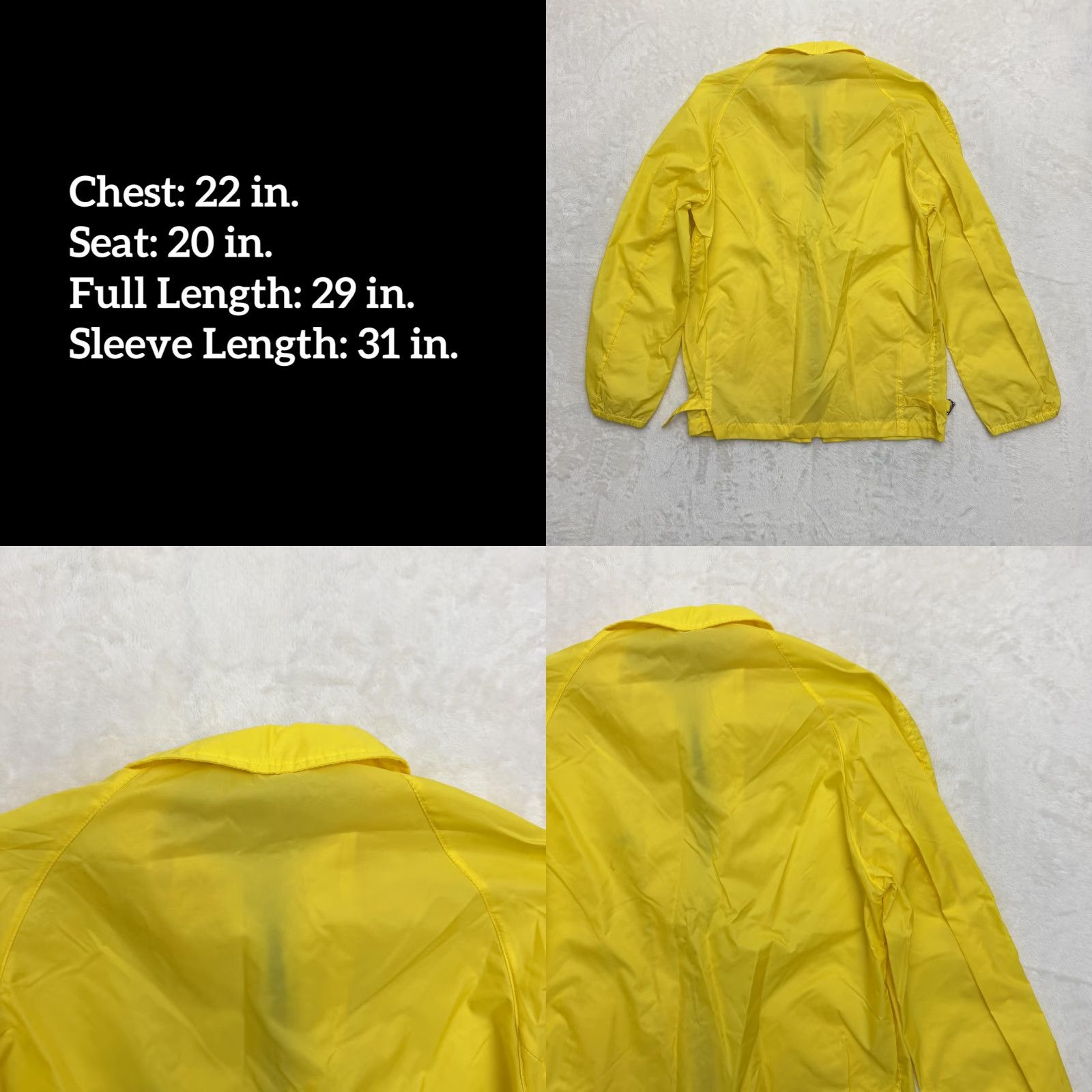 Izod VINTAGE Izod Lacoste Jacket Mens S Yellow Nylon Full Zip Windbreaker 80s Size US S / EU 44-46 / 1 - 8 Thumbnail