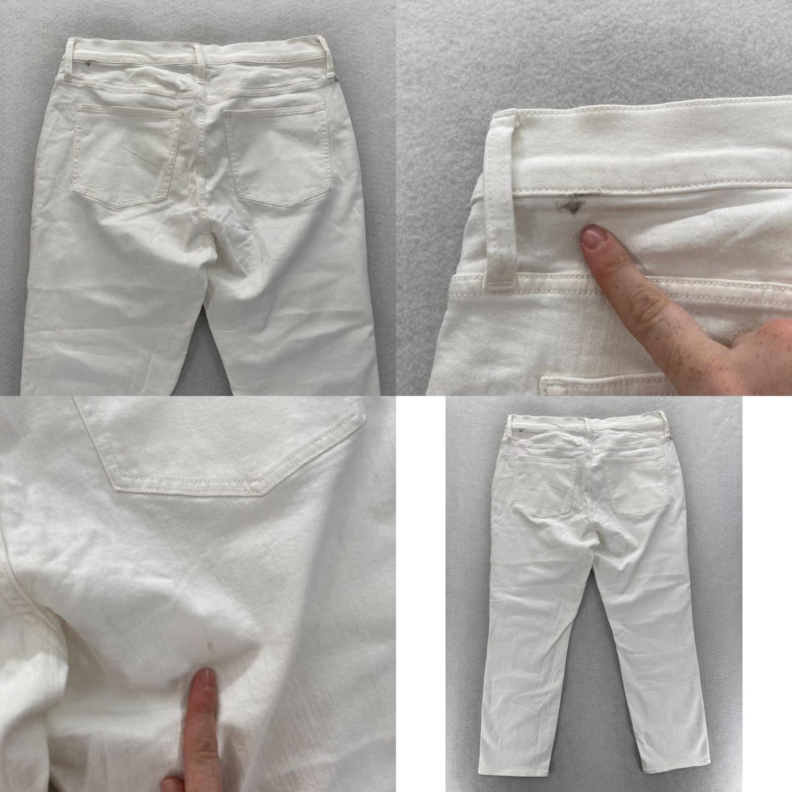 J.Crew J.CREW White Stretch Denim Slim Straight Jeans Women's Plus 34 High Rise Jeans Size 42" / US 20 - 10 Thumbnail