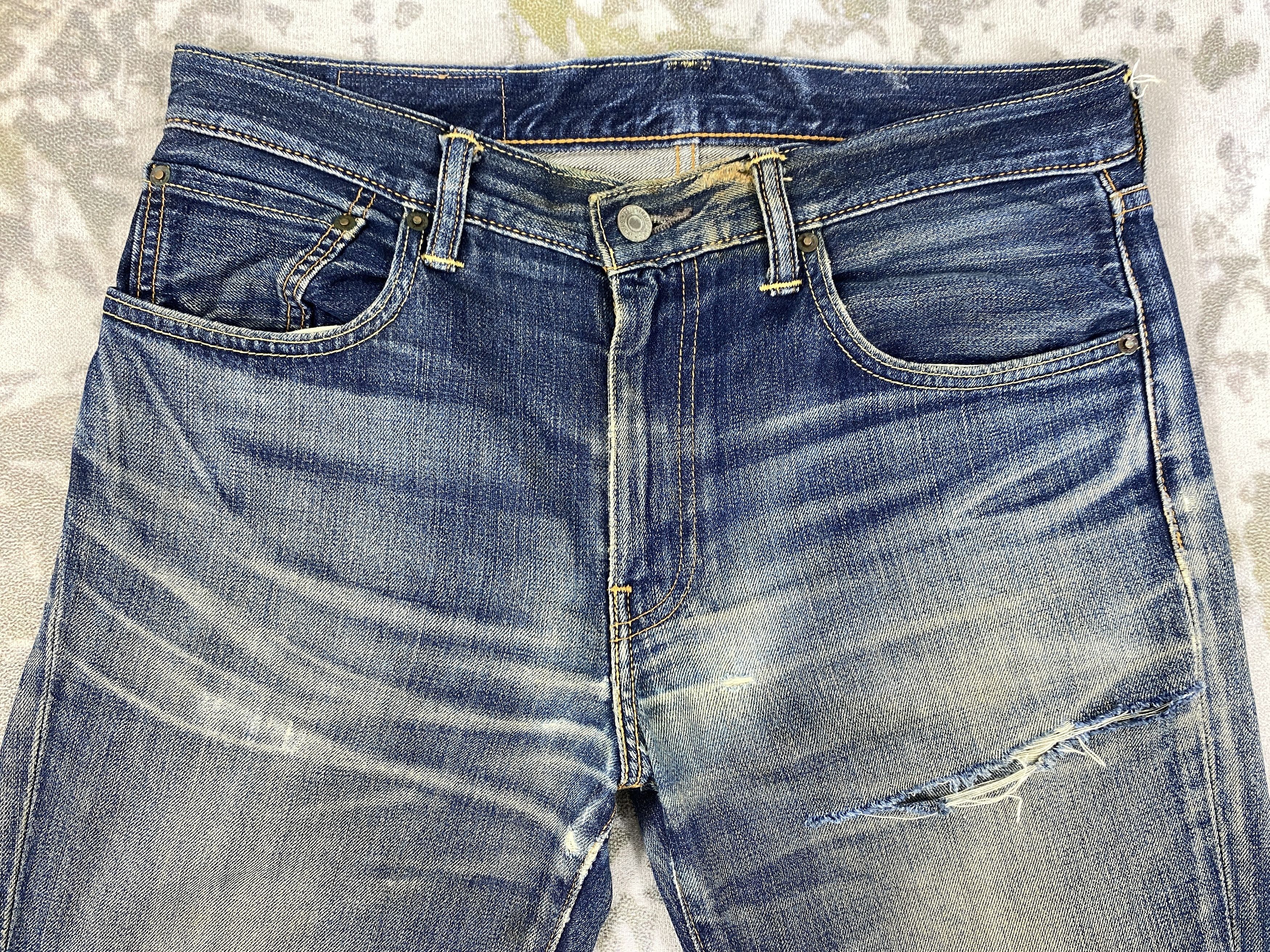 Japanese Brand Distressed Blue Levi's 502 Jeans 34x28.5 Denim -SJ157 Size US 34 / EU 50 - 3 Thumbnail