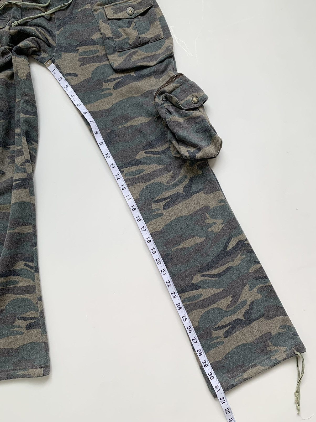 Japanese Brand 2000s Heaven Camo Cargo GOA Inspired Boot Cut Pant Size US 30 / EU 46 - 17 Thumbnail