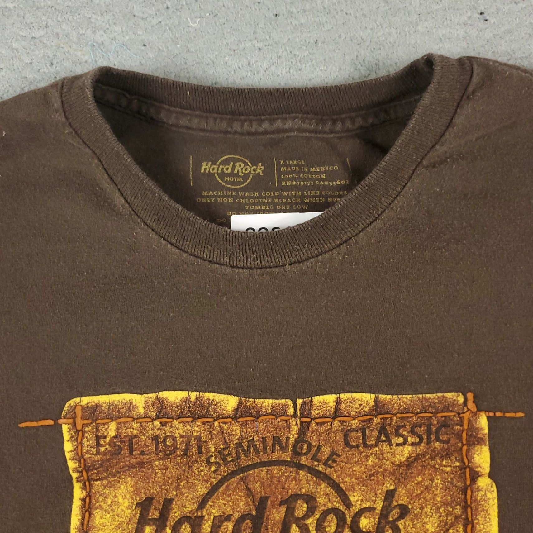 Hard Rock Cafe Hard Rock Cafe T Shirt Mens XL Brown Hollywood Graphic Casual Short Sleeve Size US XL / EU 56 / 4 - 3 Thumbnail