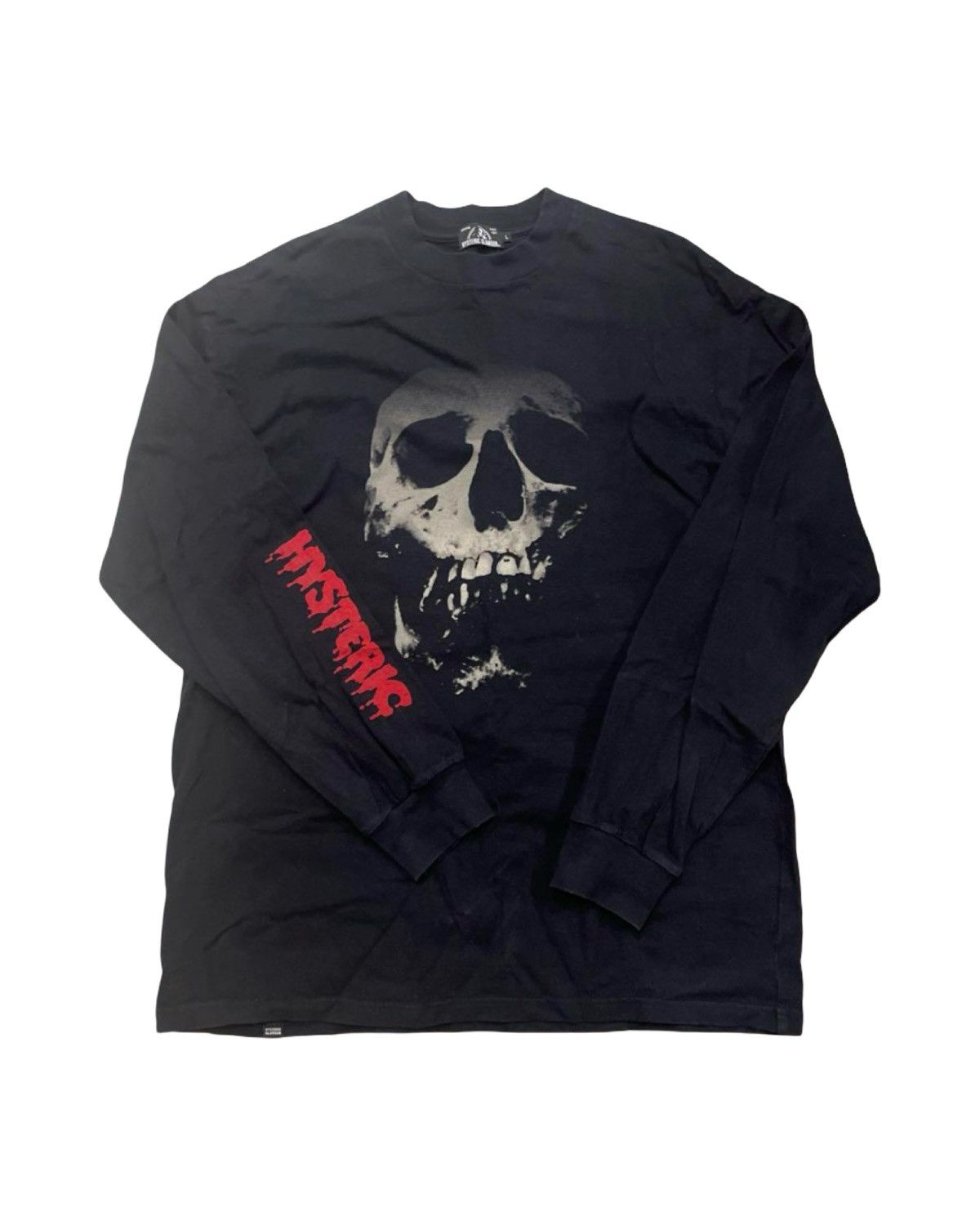 トップス 00s hysteric glamour skull berry M HYSTERIC GLAMOUR Skull Berry Printed Pullover Hoodie Black M