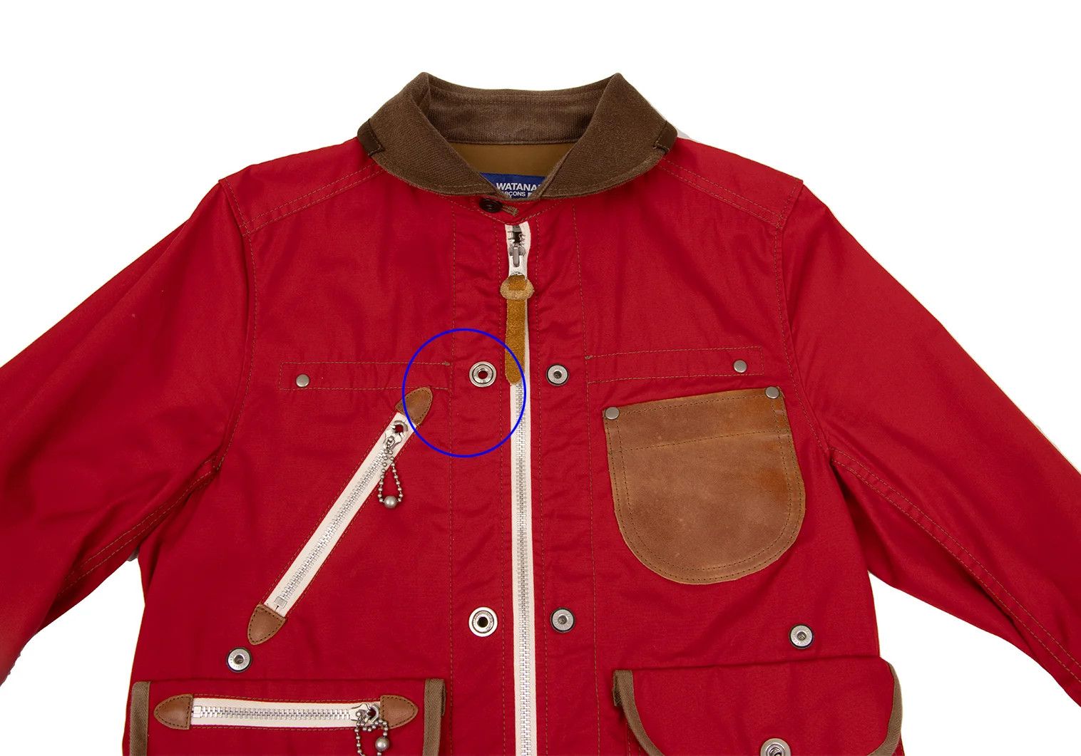 Junya Watanabe Reversible Leather Panel Jacket in Red-Brown, Size XS Size US XS / EU 42 / 0 - 2 Thumbnail