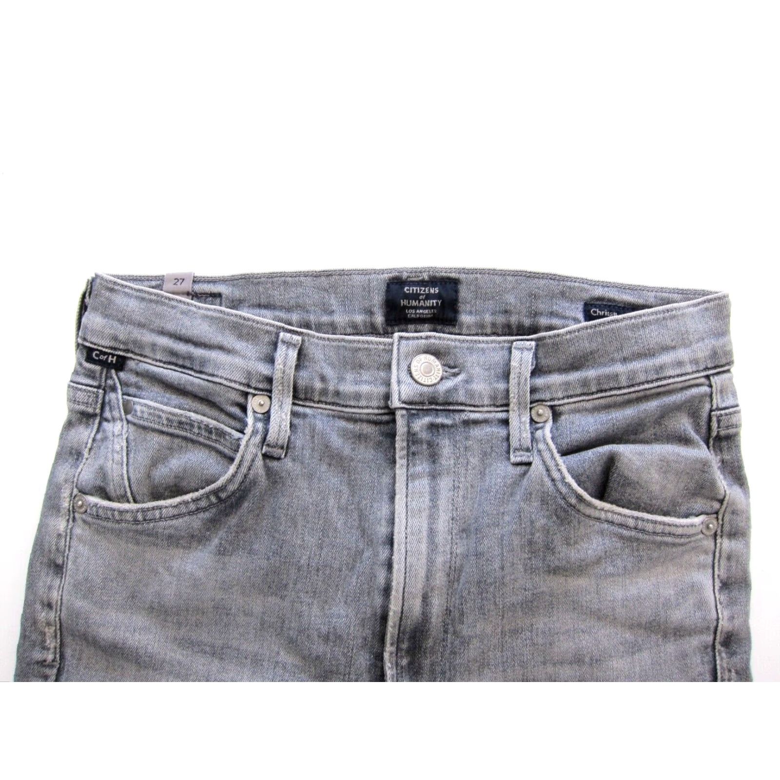Citizens Of Humanity Citizens Of Humanity Cotton Stretch Chrissy Uber High Rise Skinny Grey Jean 27 Size 27" / US 4 / IT 40 - 4 Thumbnail