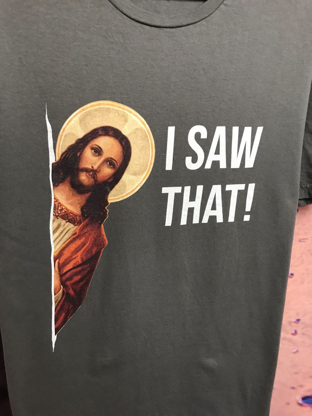 Vintage Vintage Jesus Humor crazy t shirt Size US L / EU 52-54 / 3 - 3 Thumbnail